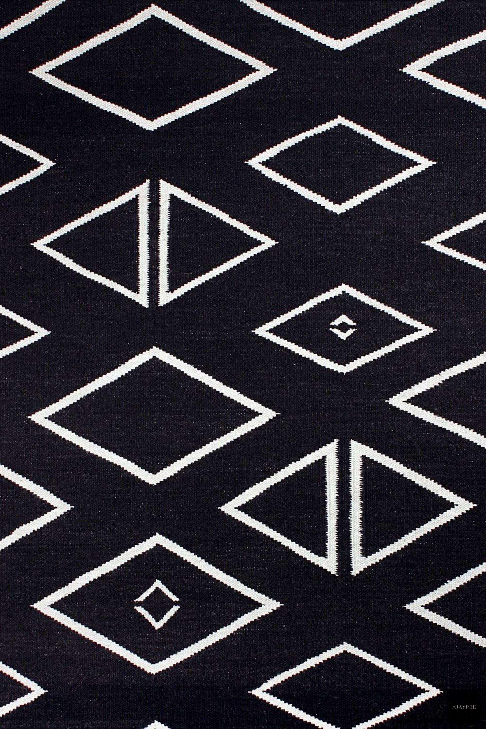 Wool Hand Woven Dhurry-Vera - Cotton - Flatweave - Ajaypee Carpets (View 1)