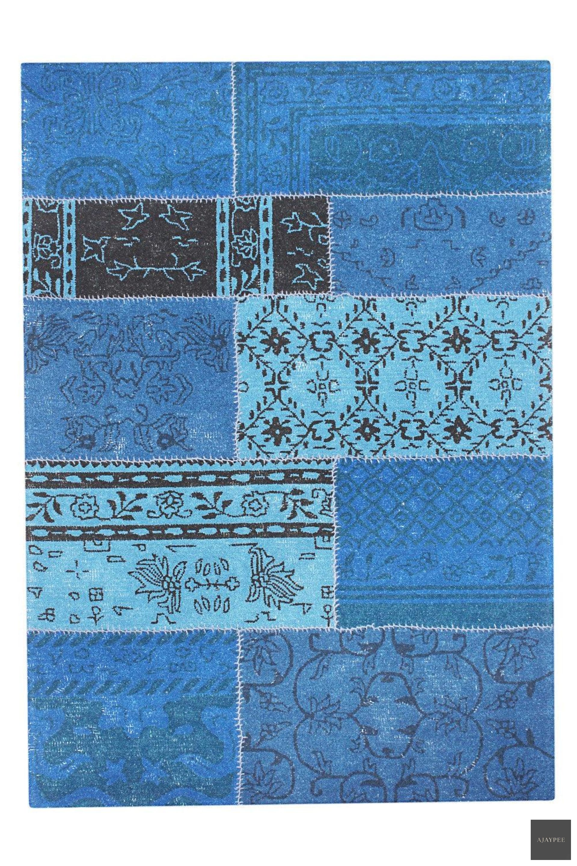 Wool HandTufted Carpet-Bloct - Cotton - Hand Tufted - Ajaypee Carpets (Thumbnail 3)