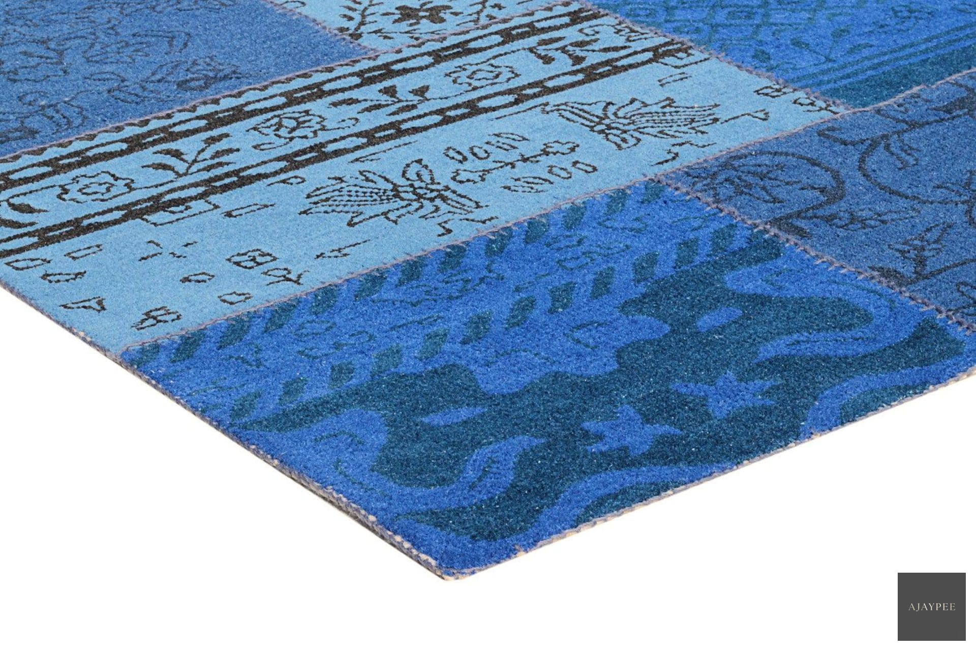 Wool HandTufted Carpet-Bloct - Cotton - Hand Tufted - Ajaypee Carpets (Thumbnail 4)