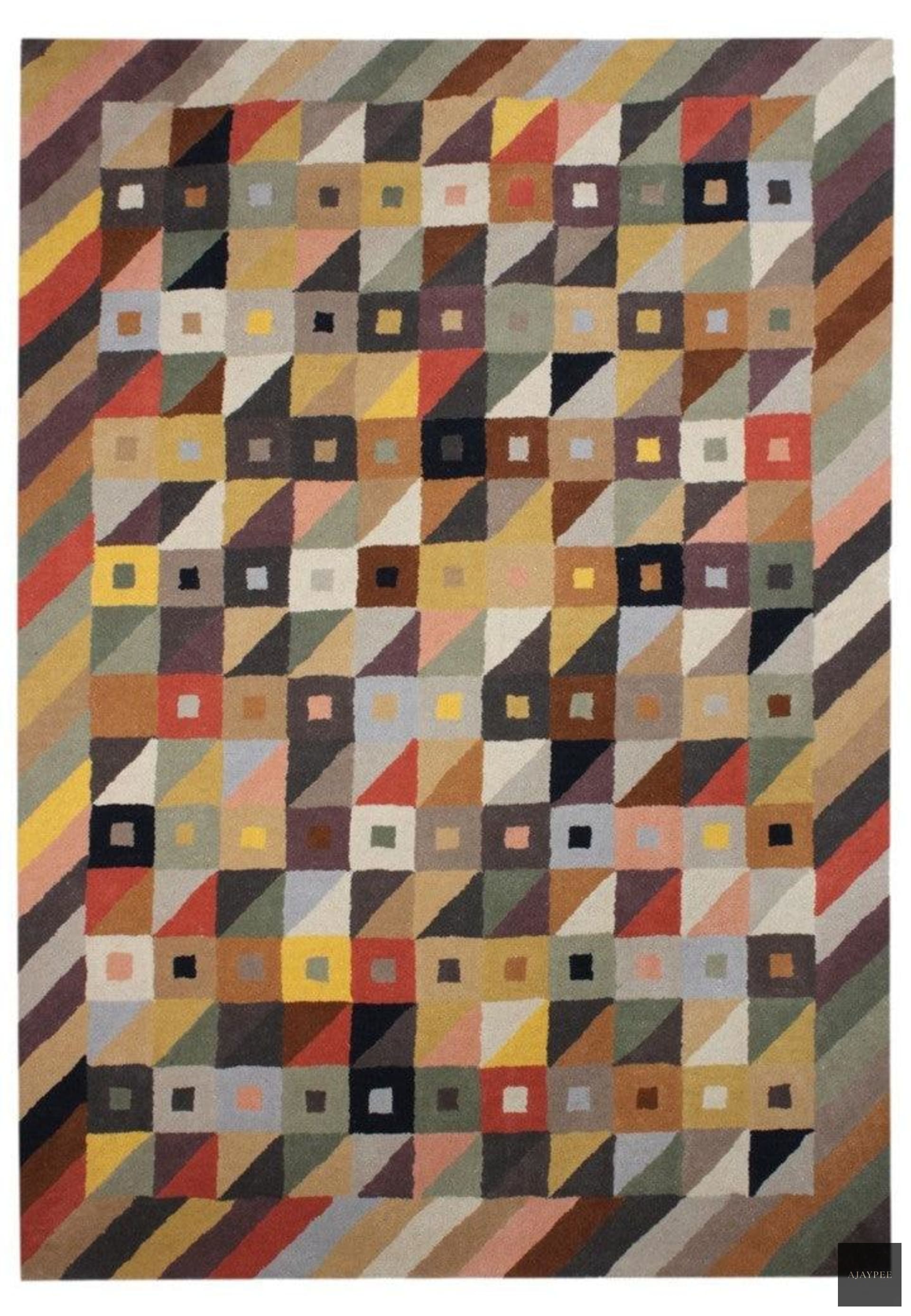 Wool HandTufted Carpet:Multi Cajas - Cotton - Hand Tufted - Ajaypee Carpets (View 1)