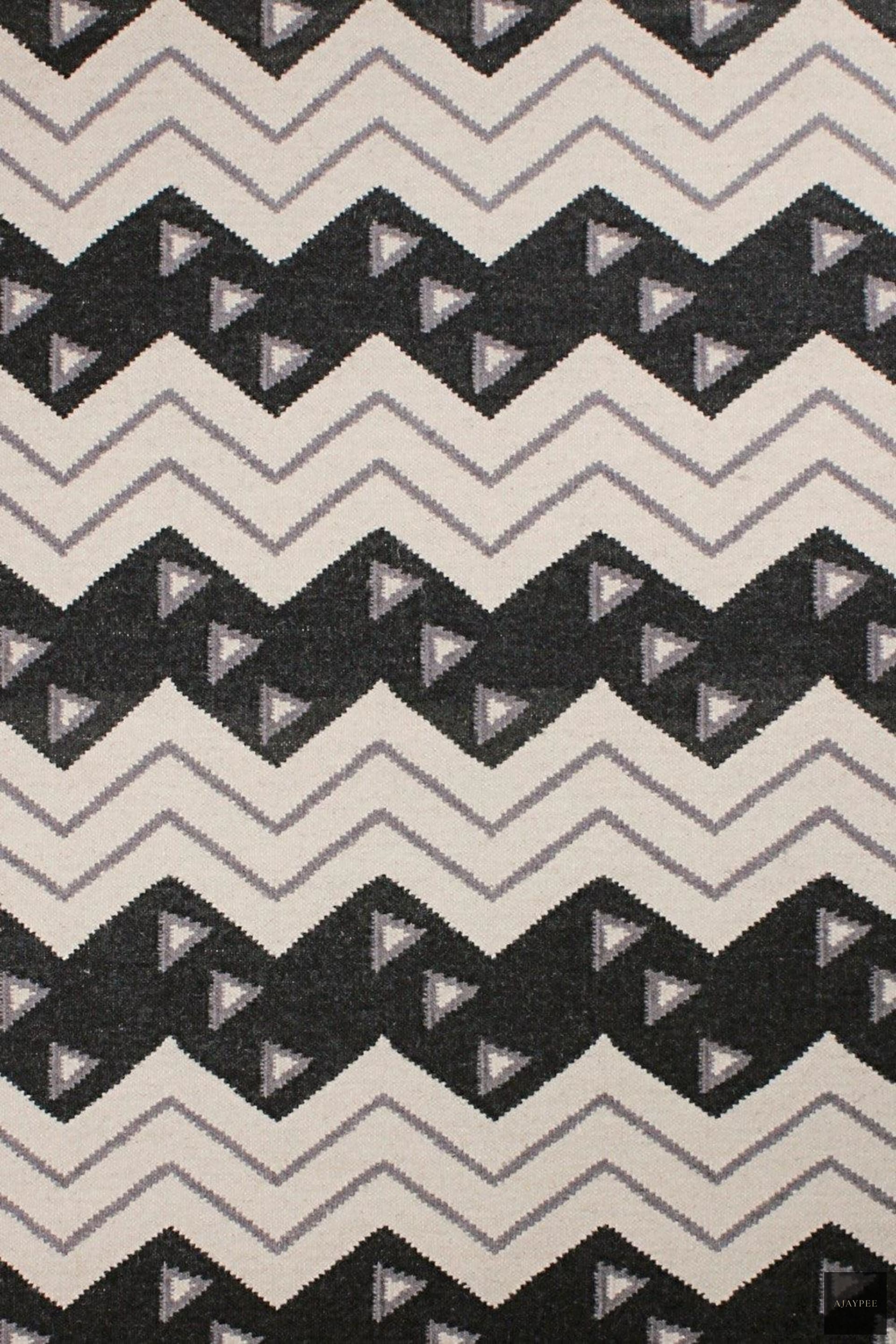 Wool HandWoven Dhurry-Wolin - Cotton - Flatweave - Ajaypee Carpets (View 1)