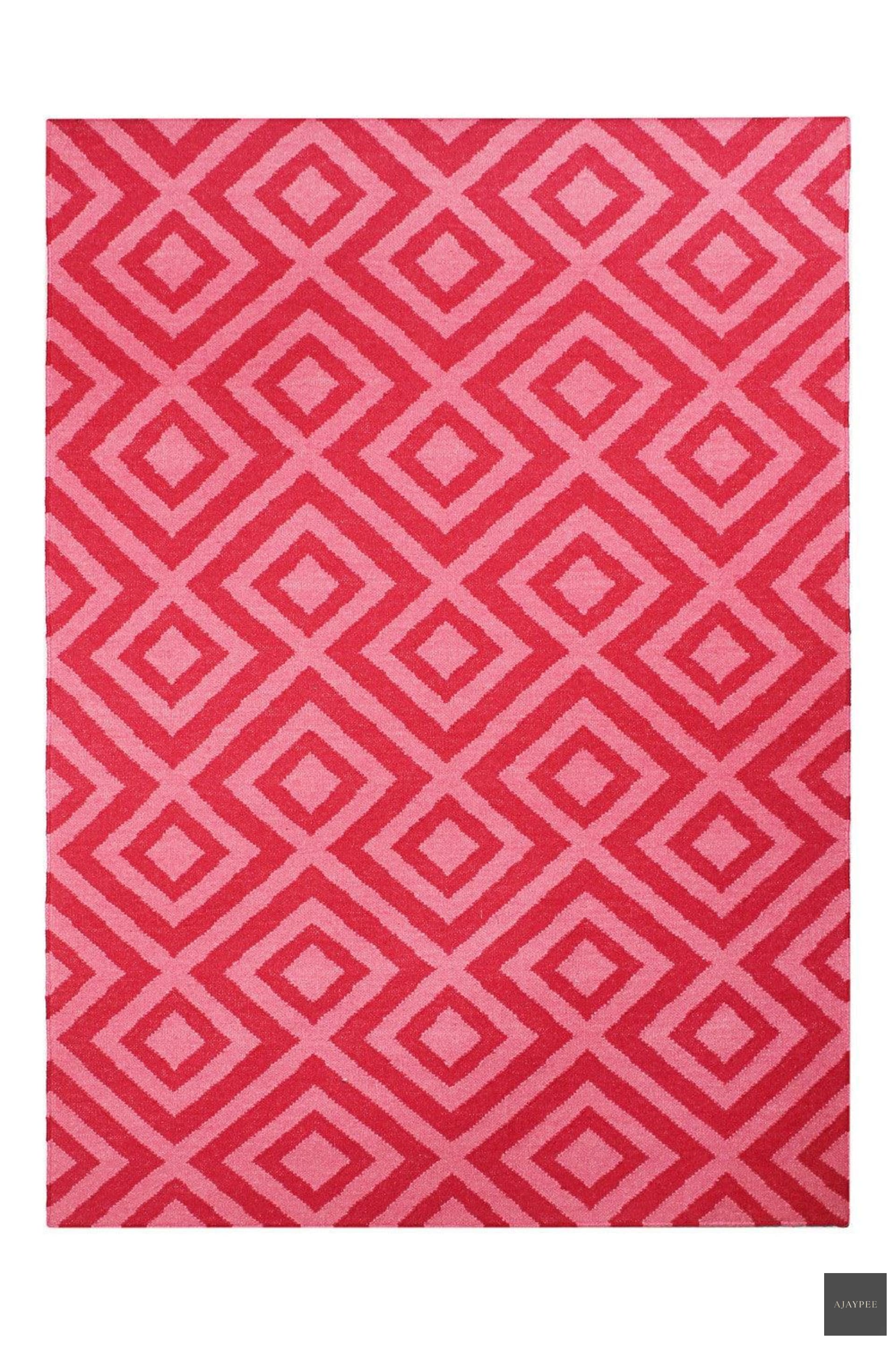 Wool HandWoven Rug-Strink - Cotton - Flatweave - Ajaypee Carpets (Thumbnail 3)