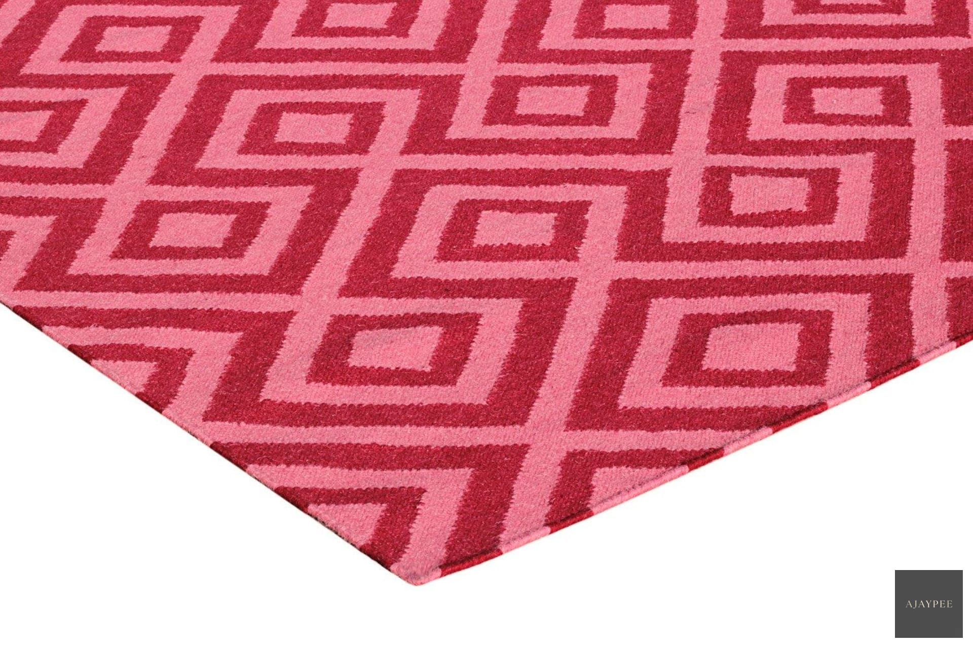 Wool HandWoven Rug-Strink - Cotton - Flatweave - Ajaypee Carpets (Thumbnail 4)