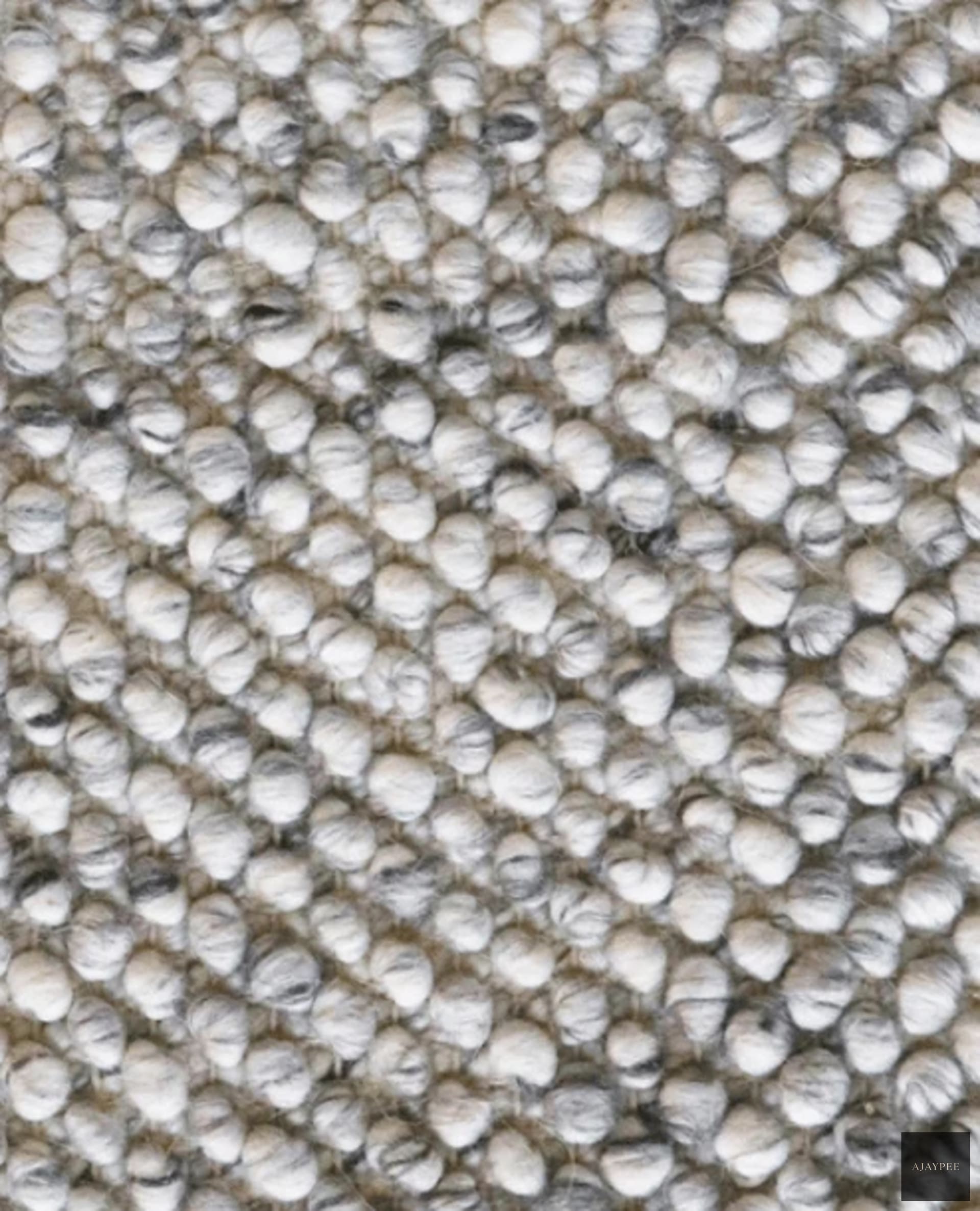 Wool & Viscose Blend Handwoven Rug   Bobbles - Wool & Silk Blend - Hand Woven - Ajaypee Carpets (Thumbnail 2)