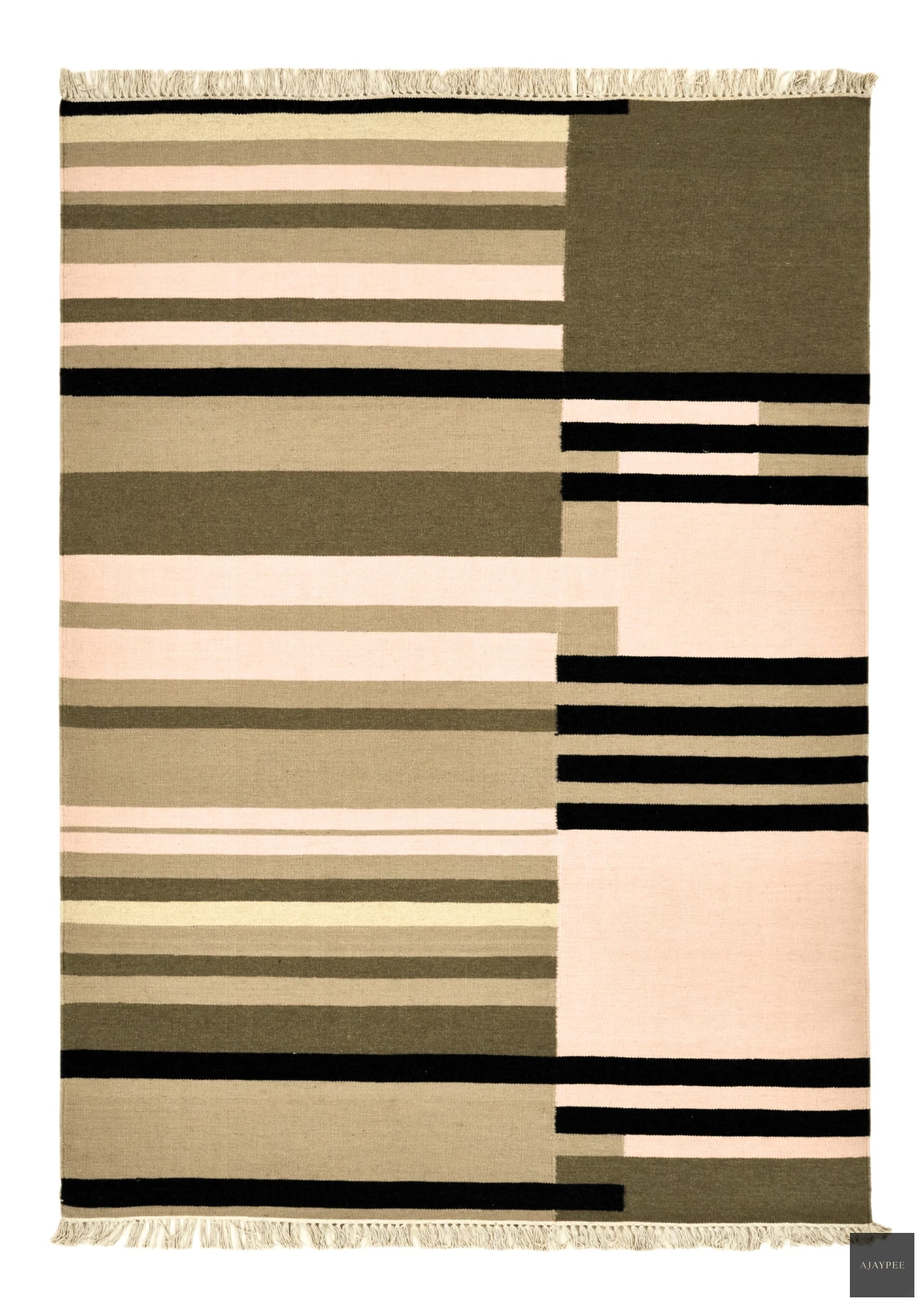 Woolen HandWoven Dhurrie - Axa - Wool - Dhurrie - Ajaypee Carpets (View 1)