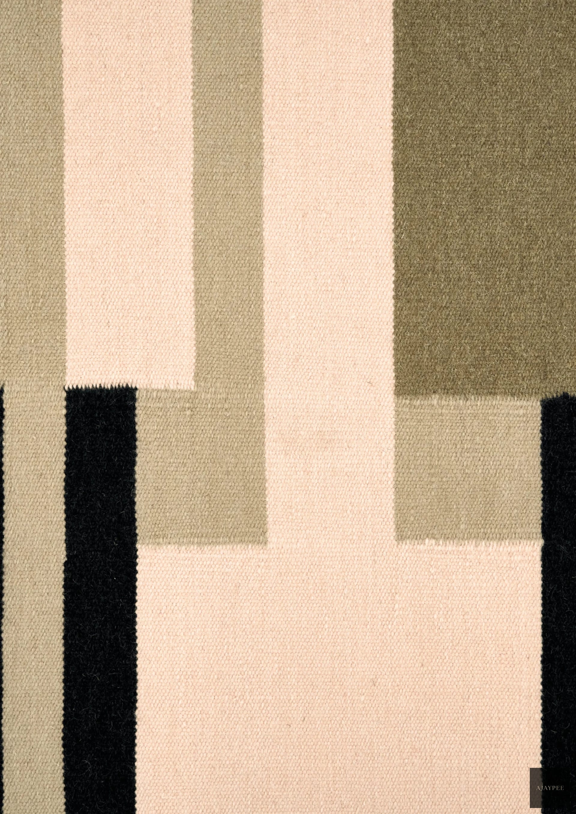 Woolen HandWoven Dhurrie - Axa - Wool - Dhurrie - Ajaypee Carpets (Thumbnail 3)