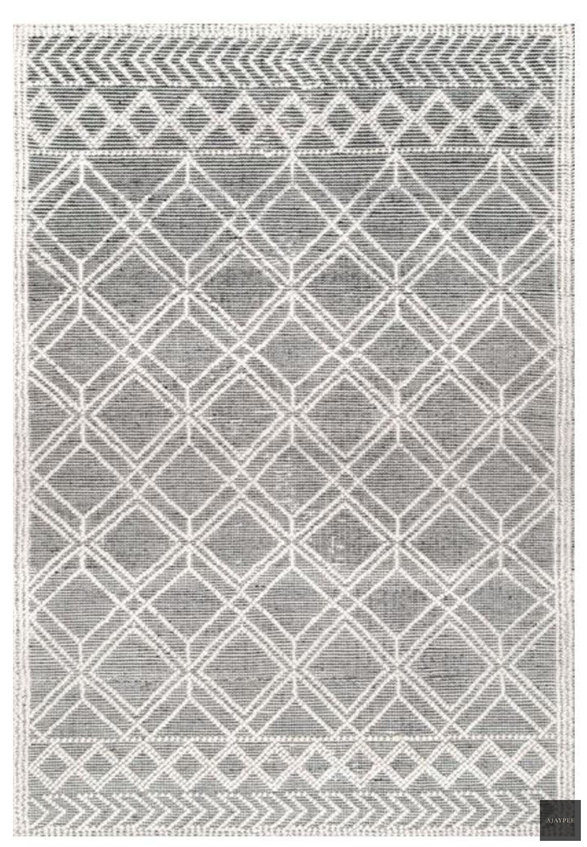 Woolen Handwoven Loop Rug  NB Popcorn - Cotton - Hand Woven - Ajaypee Carpets (View 1)
