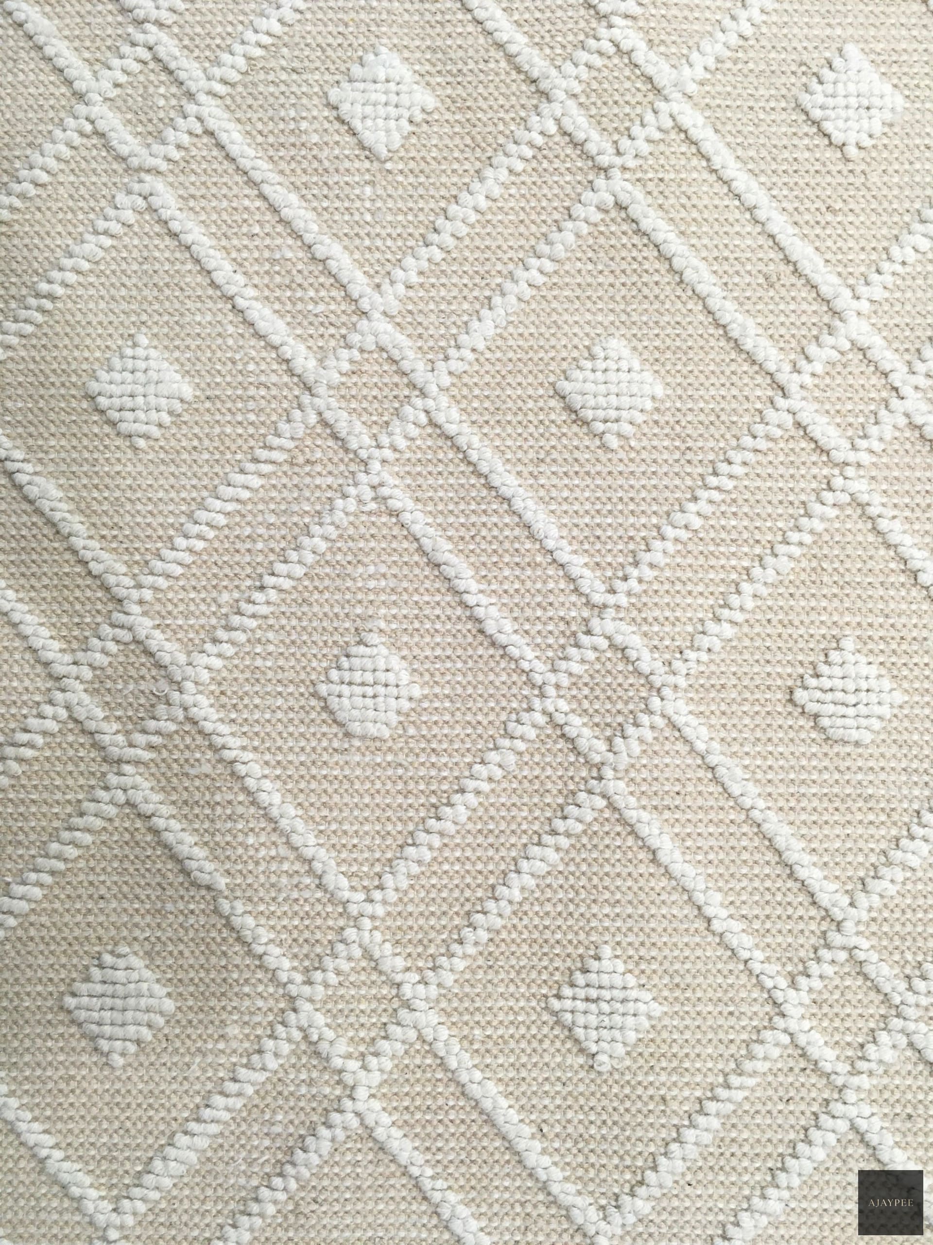 Woolen Handwoven Loop Rug Argyle Diamond - Cotton - Flatweave - Ajaypee Carpets (Thumbnail 2)