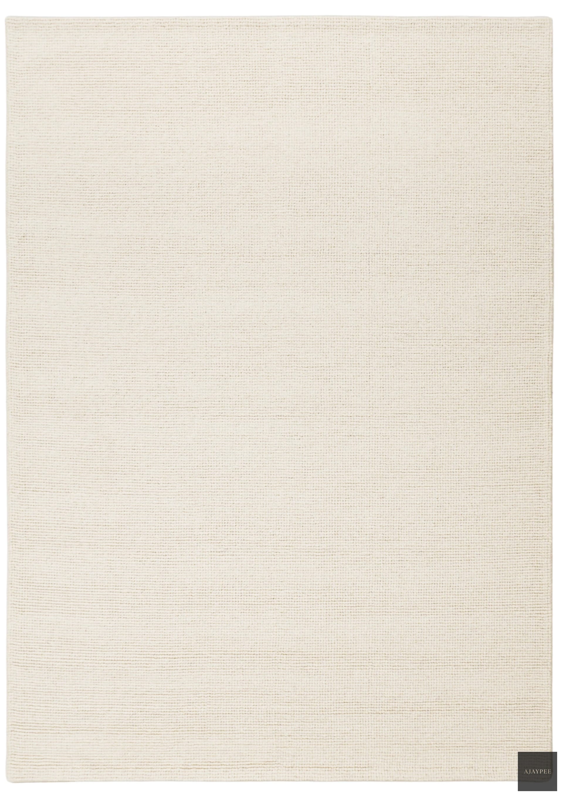 Woolen Handwoven Rug Loop White - Cotton - Hand Woven - Ajaypee Carpets (View 1)