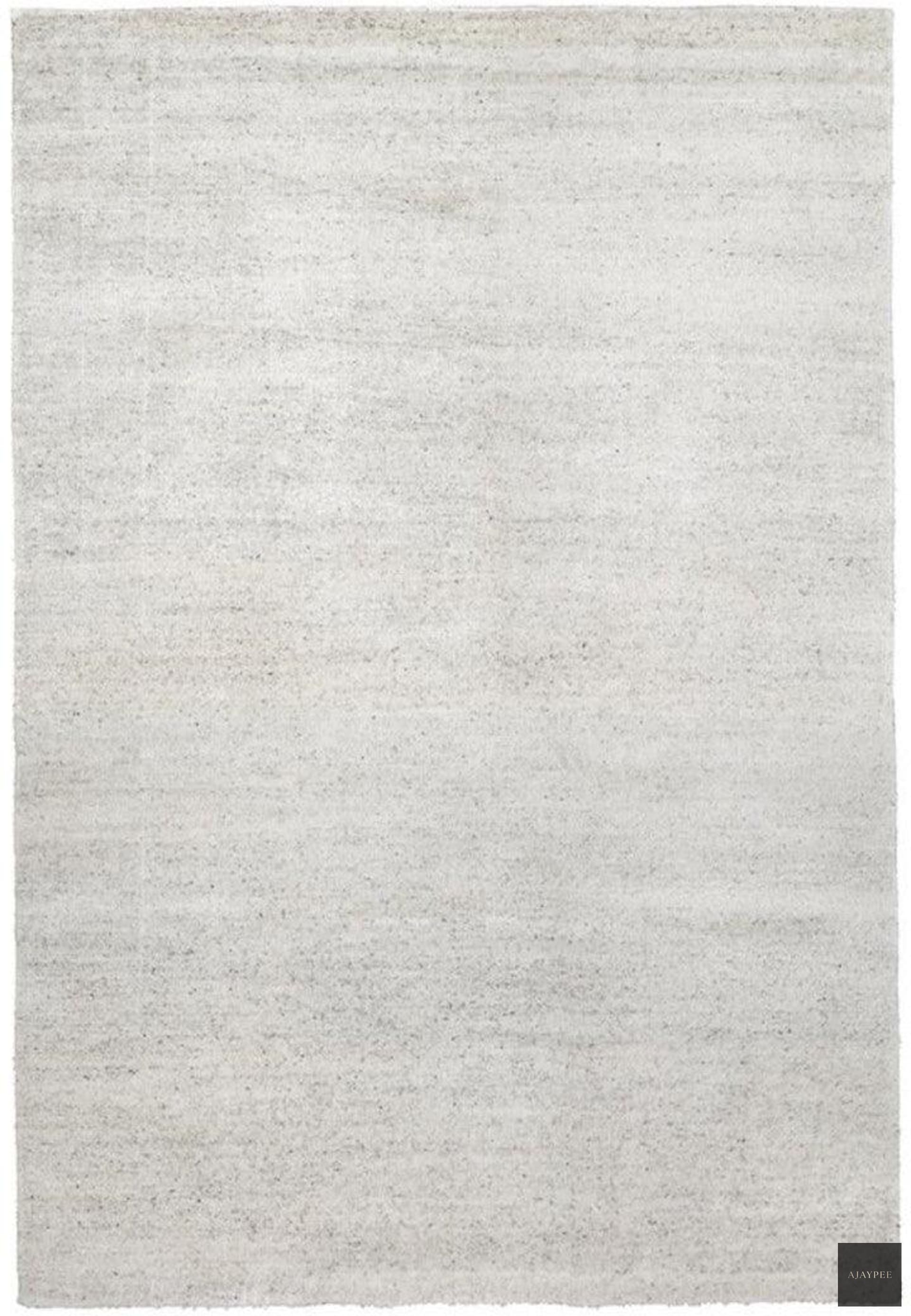Bamboo Silk Hand Knotted Carpet   Natural White - Cotton - Hand Knotted - Ajaypee Carpets