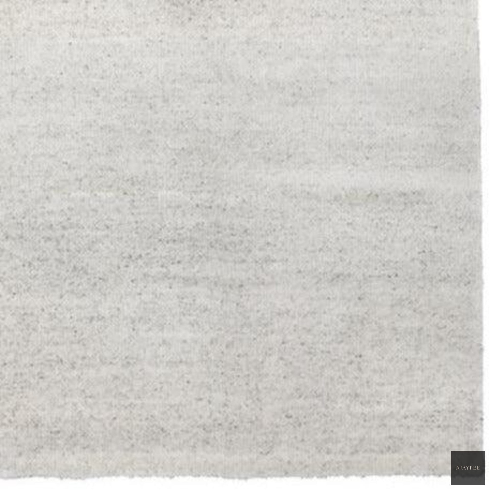 Bamboo Silk Hand Knotted Carpet   Natural White - Cotton - Hand Knotted - Ajaypee Carpets (Detail)