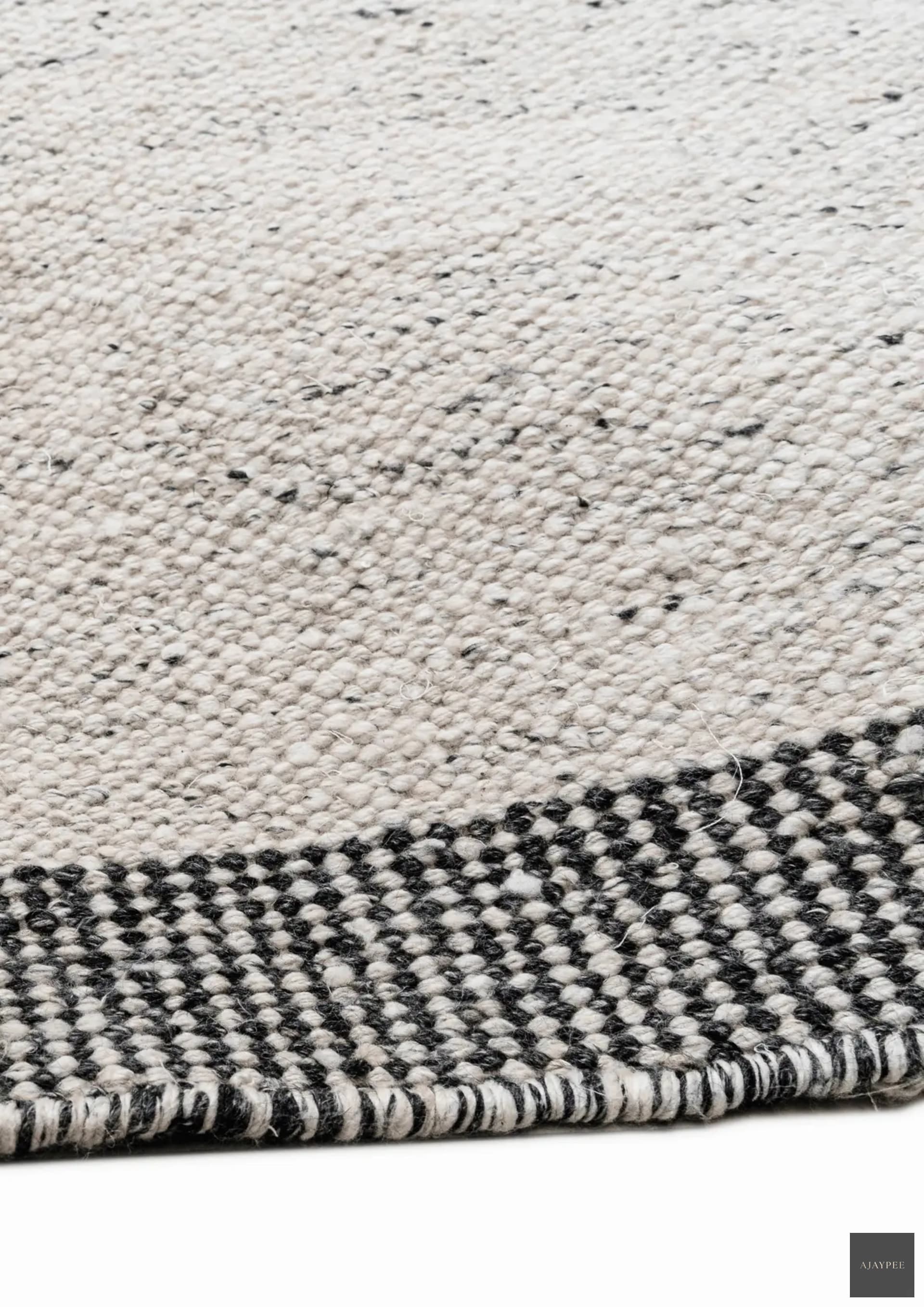 Bamboo Silk Handwoven Rug _  Calix - Hemp - Flatweave - Ajaypee Carpets (Thumbnail 3)