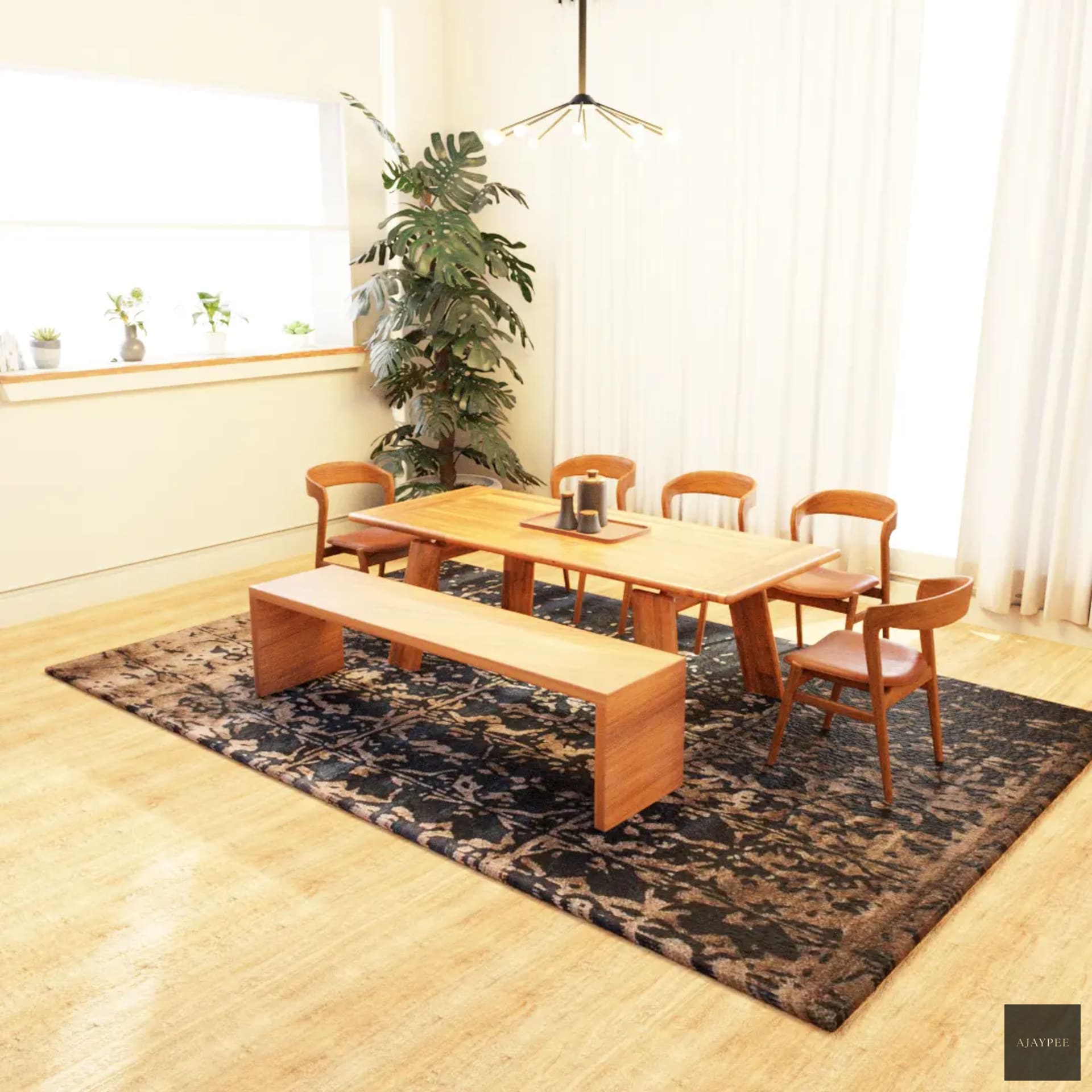 Bamboo Silk HandTufted Carpet_Clavis - Cotton - Hand Tufted - Ajaypee Carpets (Thumbnail 2)