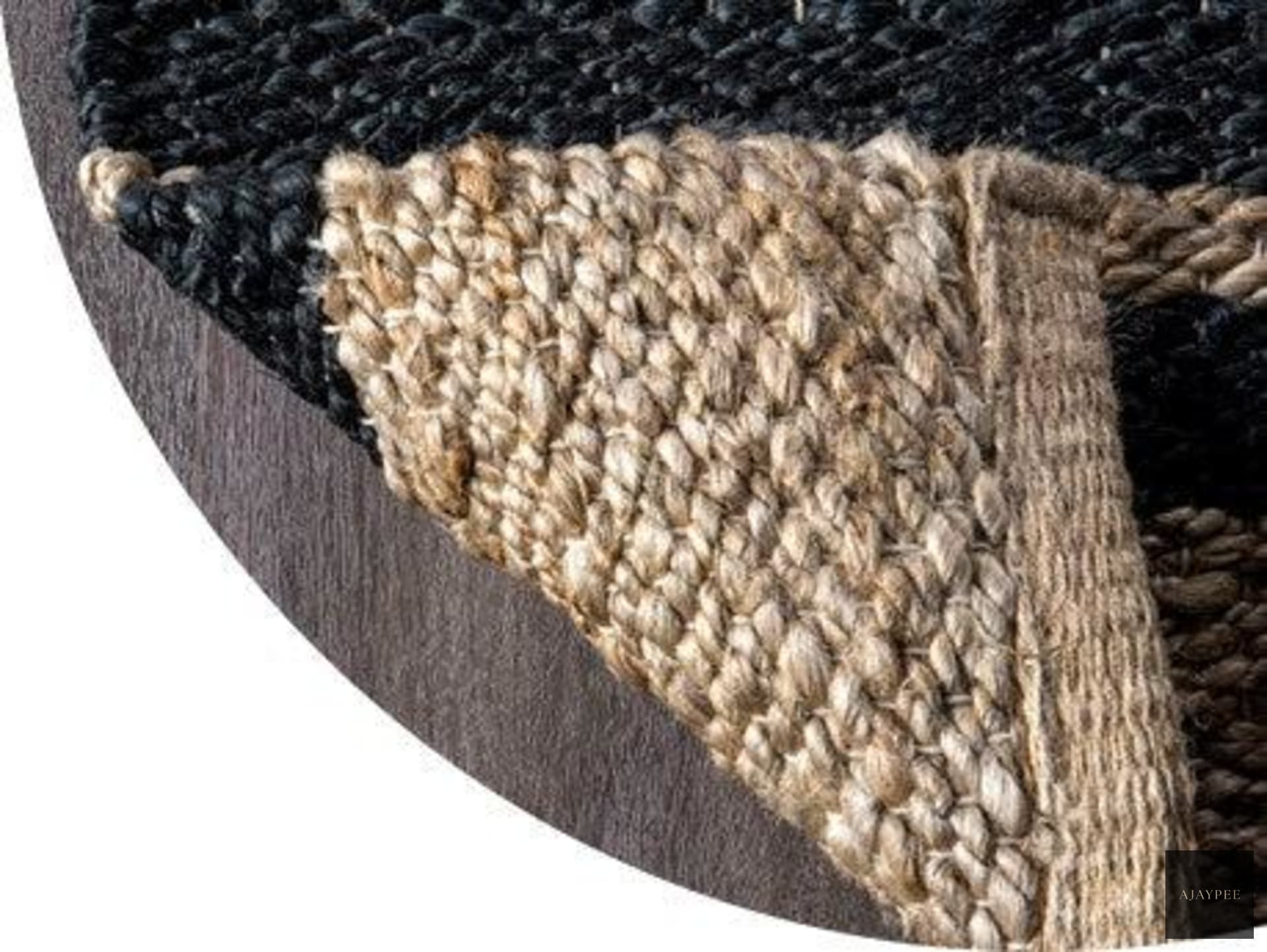 Hemp Hand Woven Rug _ Lox Stripe - Jute - Hand Woven - Ajaypee Carpets (Thumbnail 4)
