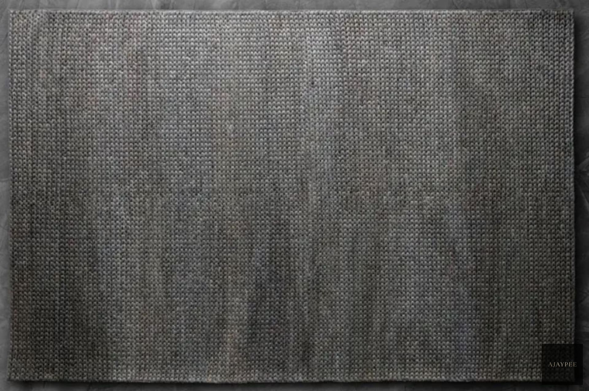 Hemp HandWoven Rug_Grey Braided Pony - Jute - Hand Woven - Ajaypee Carpets (Thumbnail 3)