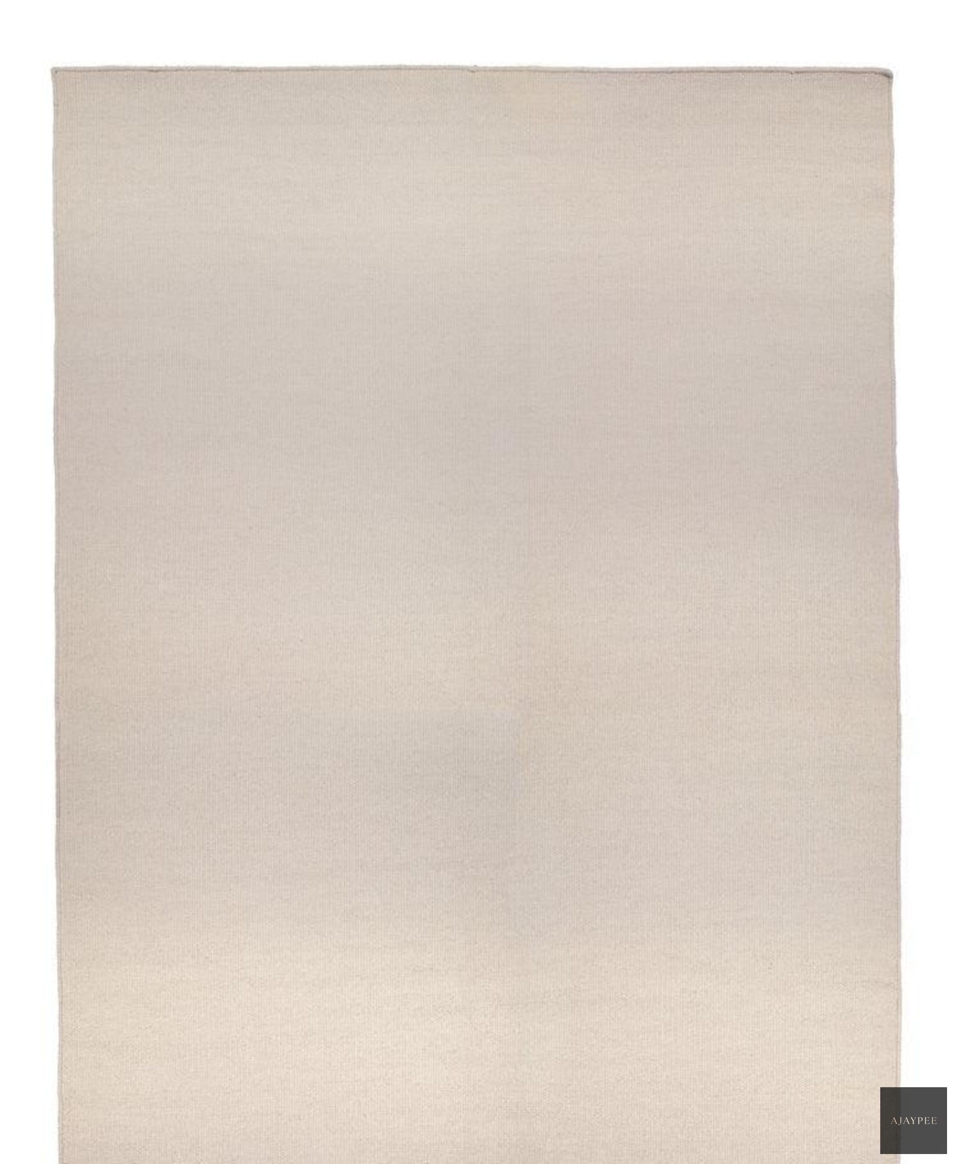 Woolen Handwoven Dhurry_Plain Taupe - Cotton - Hand Woven - Ajaypee Carpets (Detail)