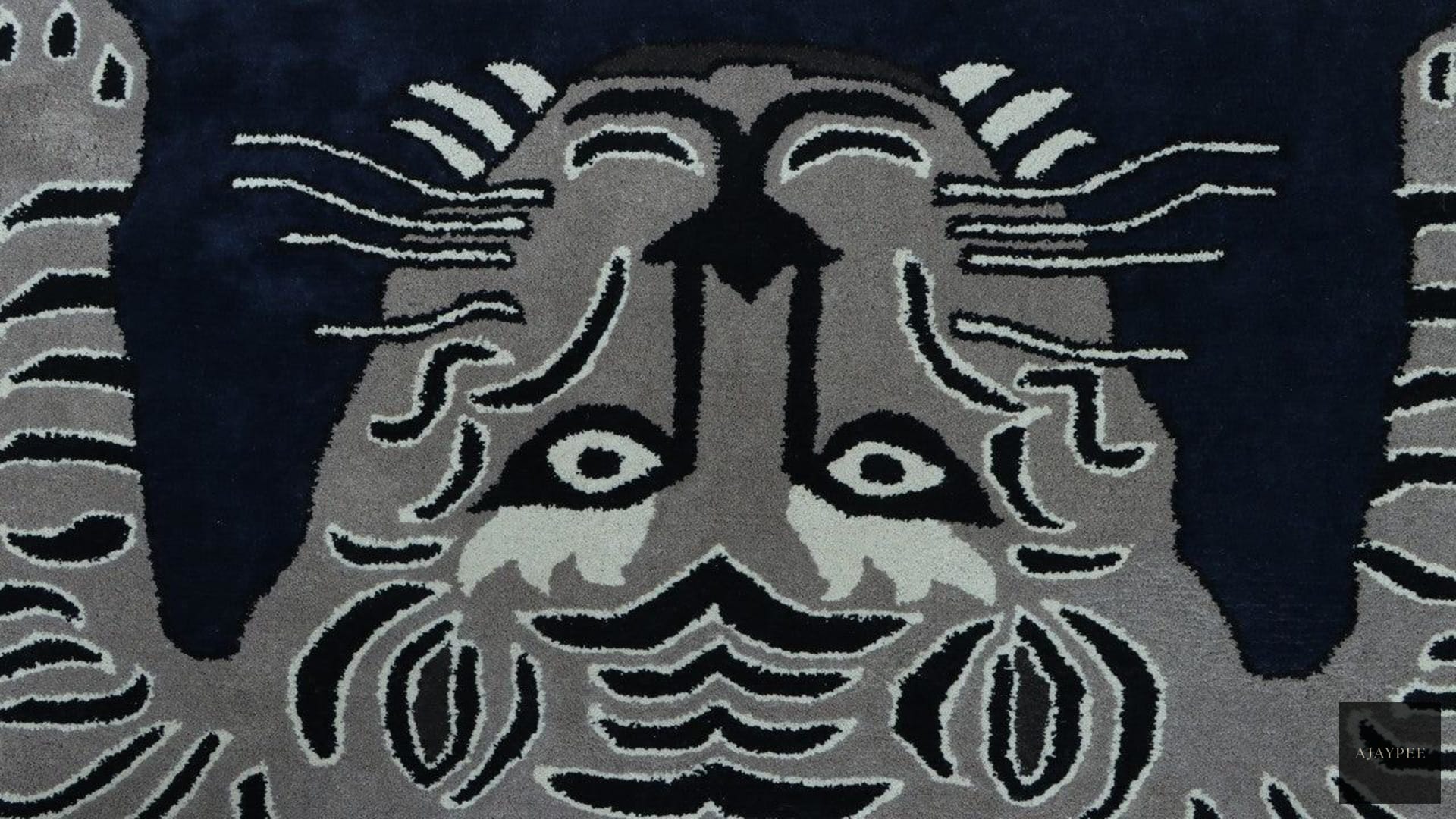 Cotton Hand Tufted Carpet : Tigi Blue - Cotton - Hand Tufted - Ajaypee Carpets (Detail)