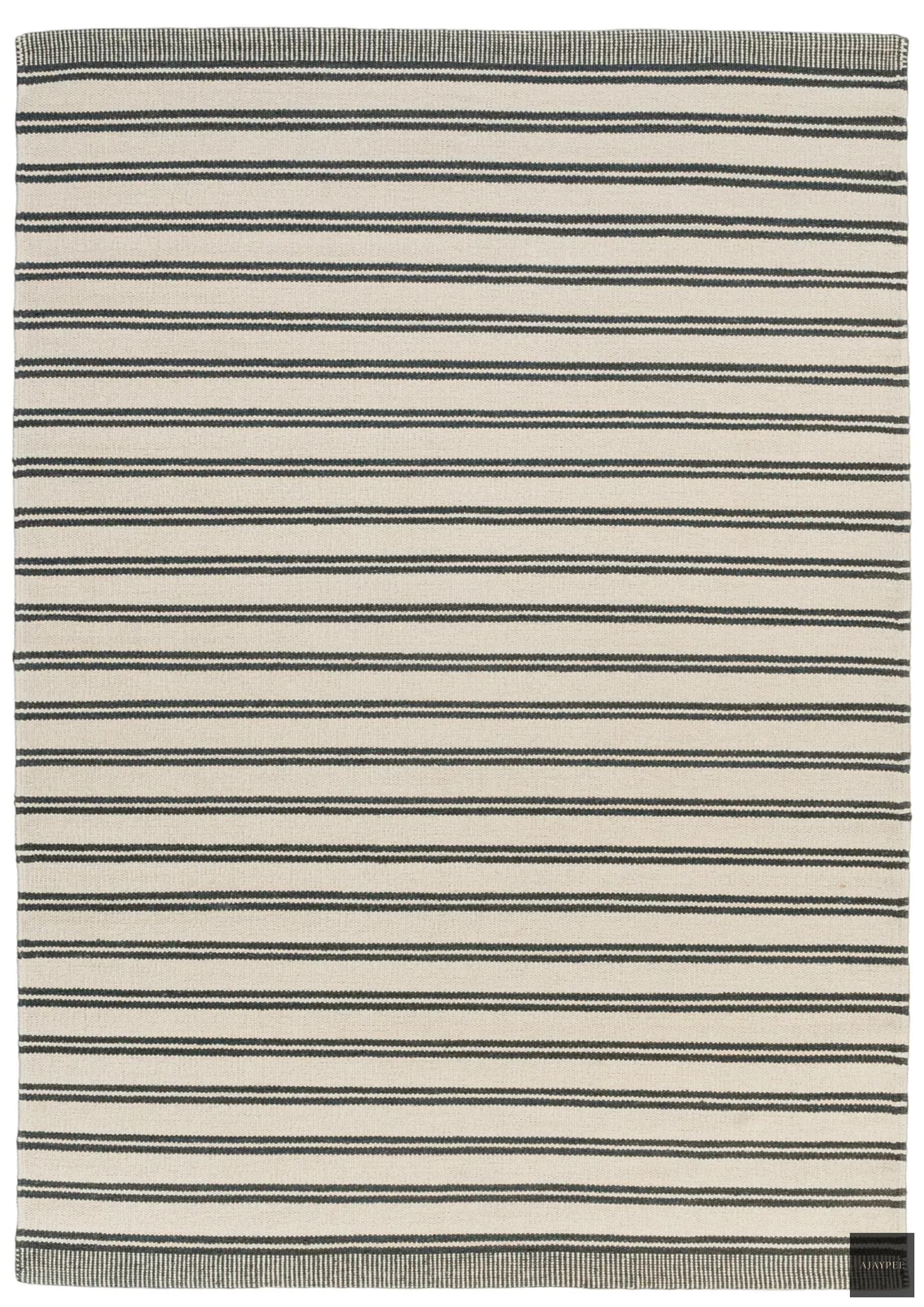 Cotton Hand-woven Rug : Nando Stripe - Cotton - Hand Woven - Ajaypee Carpets