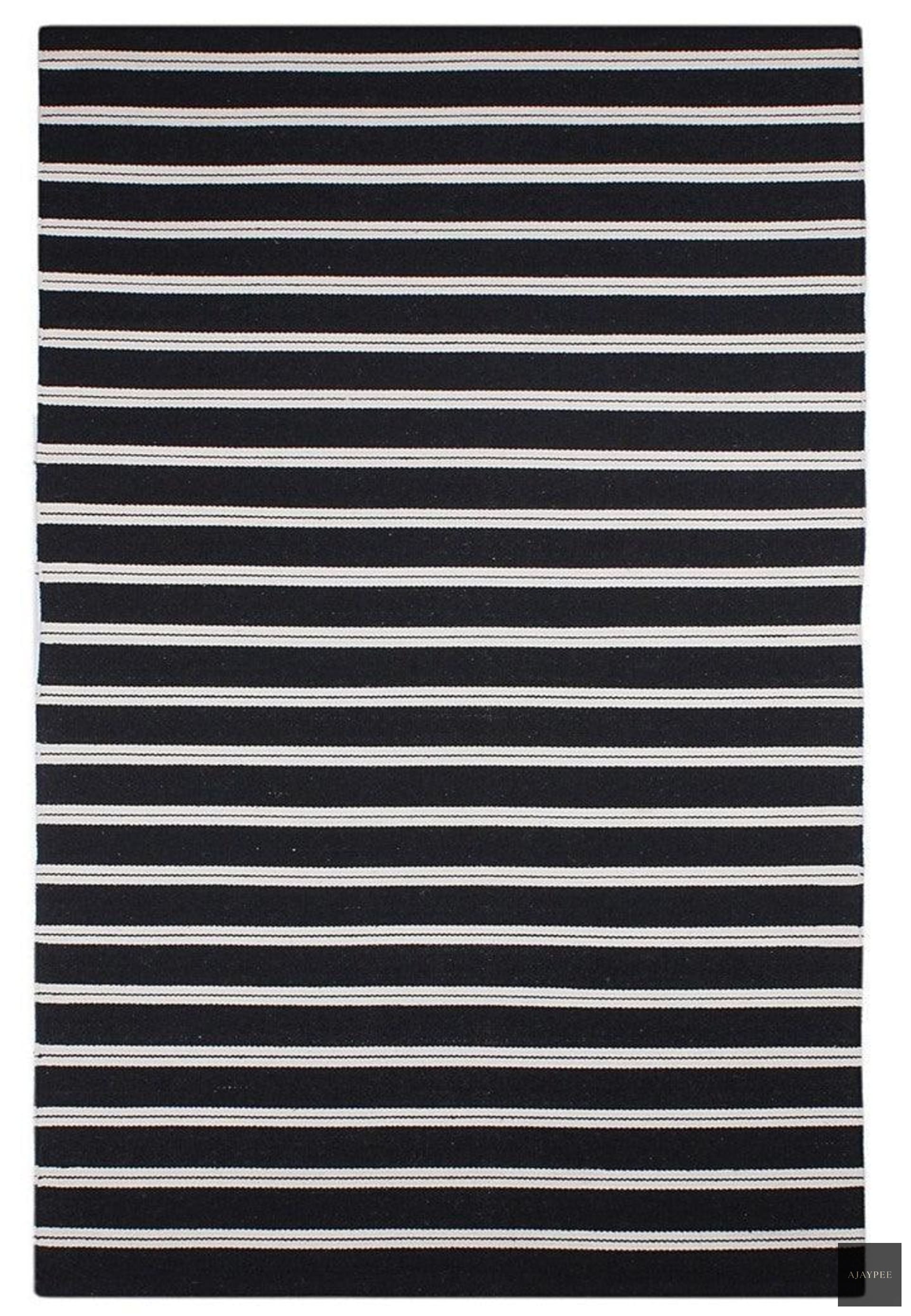 Cotton Hand Woven Rug_Stric - Cotton - Flatweave - Ajaypee Carpets (Thumbnail 5)