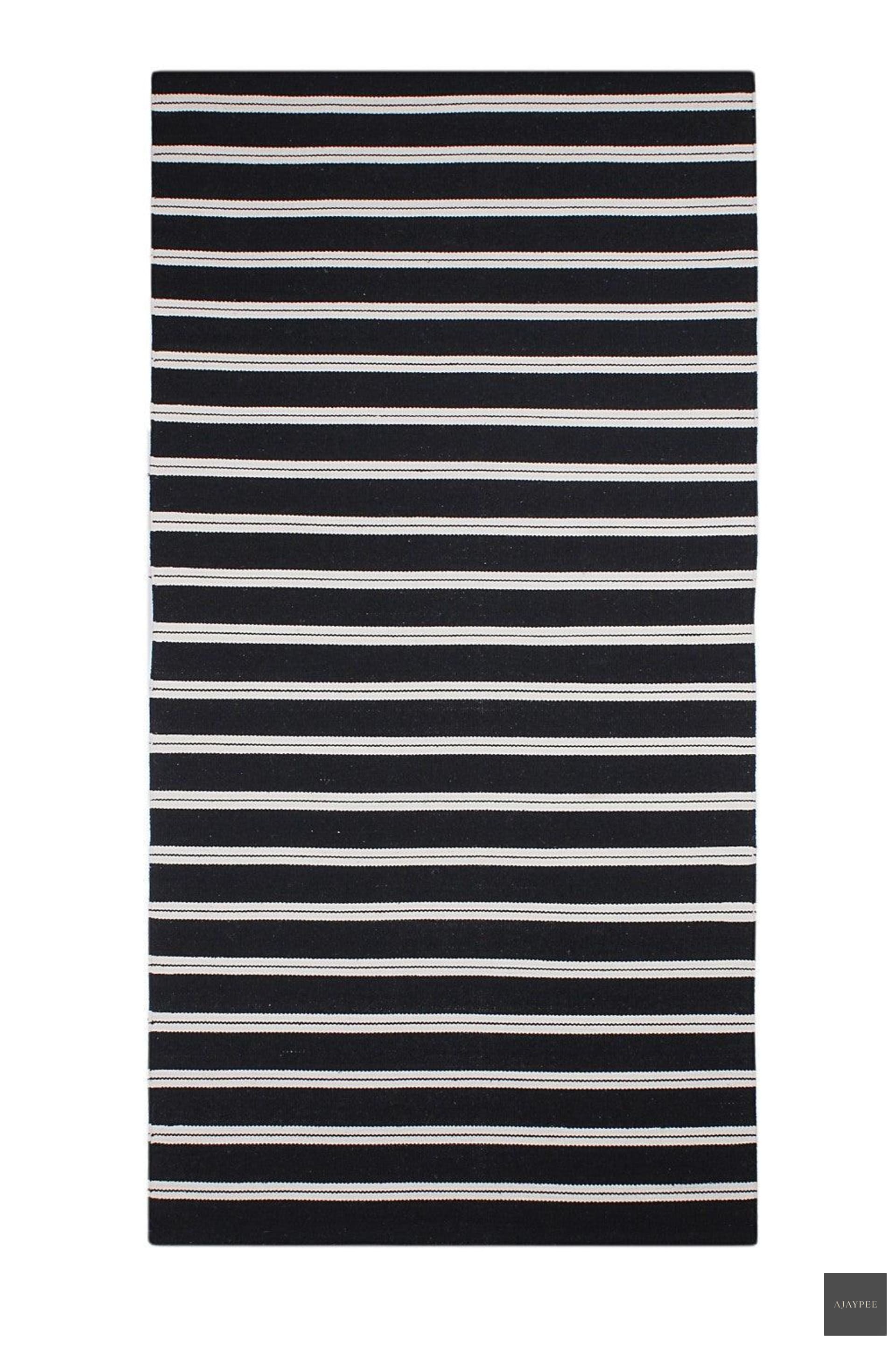 Cotton Hand Woven Rug_Stric - Cotton - Flatweave - Ajaypee Carpets (Thumbnail 7)