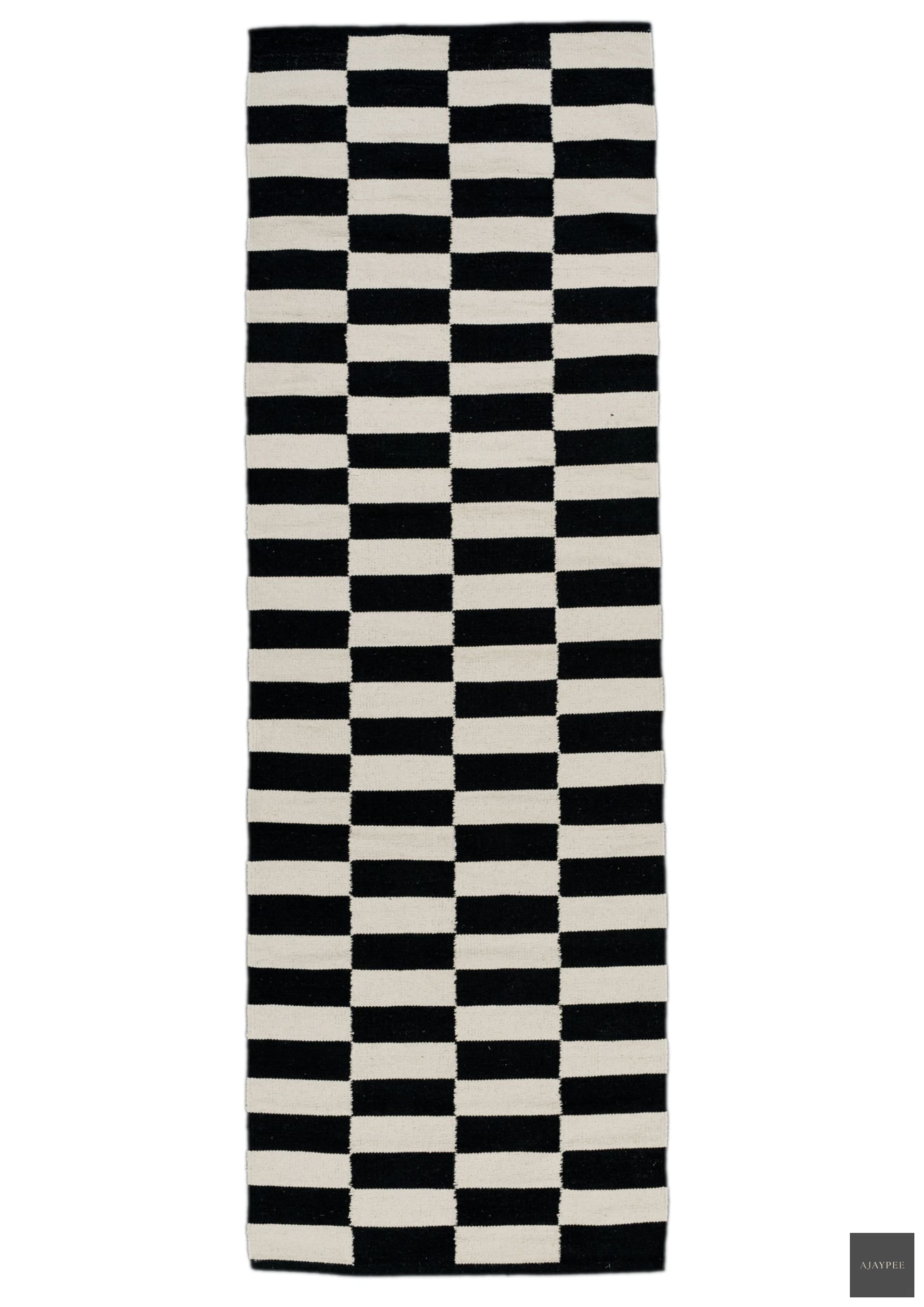 Cotton HandWoven Rug: Chess - Cotton - Hand Woven - Ajaypee Carpets