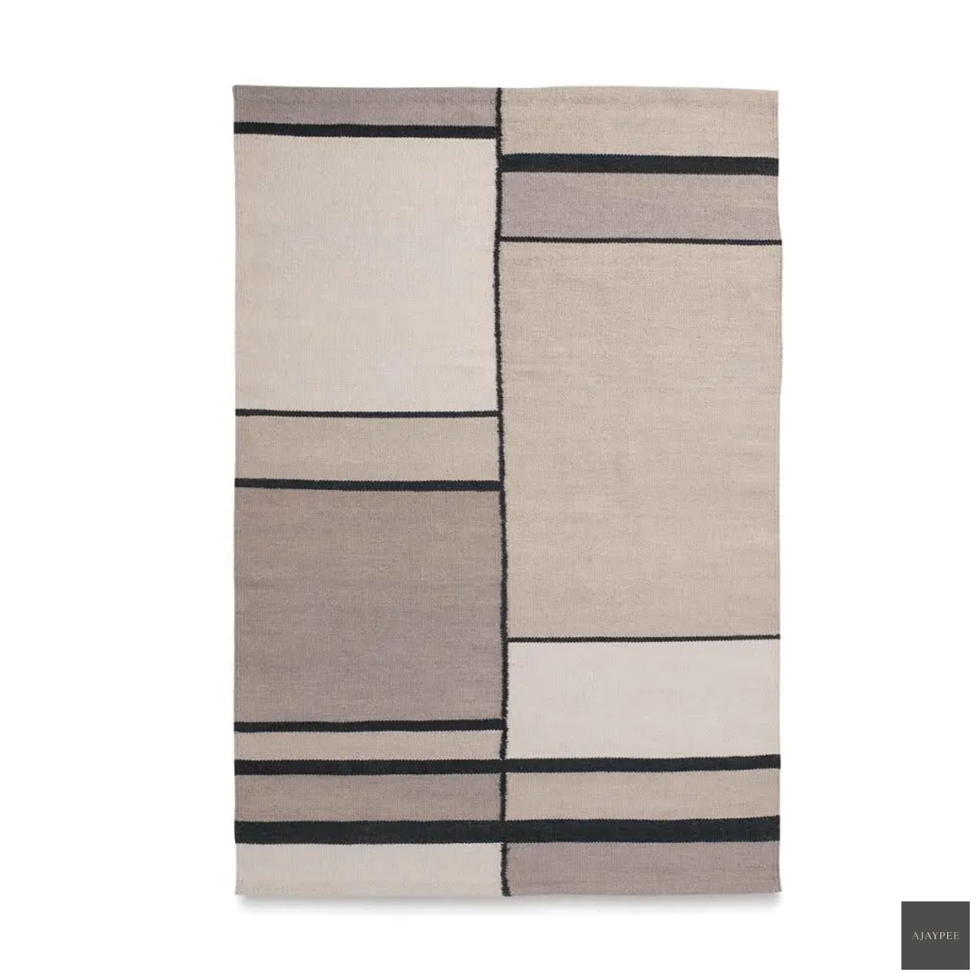 Cotton Hand Woven Rug_Ray - Cotton - Flatweave - Ajaypee Carpets (Thumbnail 3)