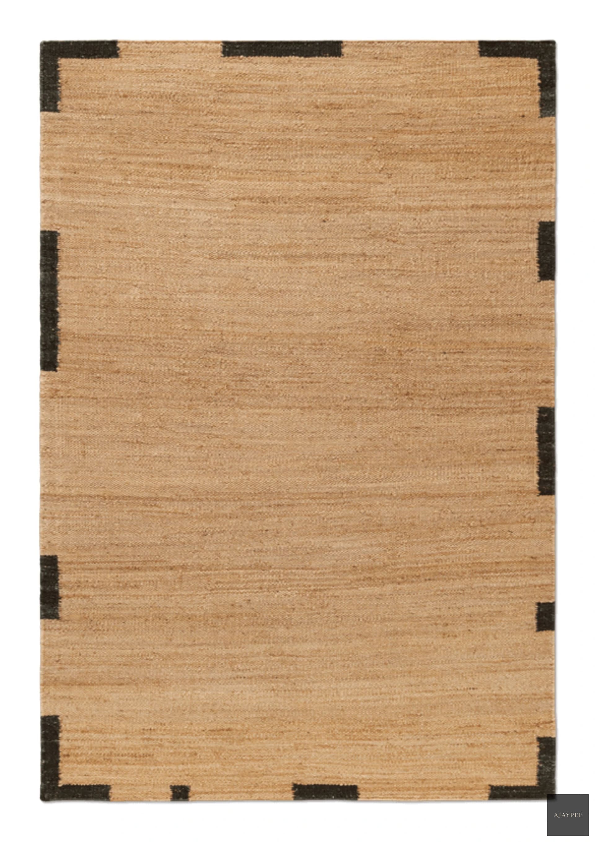 Hemp Hand Woven Rug _ Blocks - Jute - Flatweave - Ajaypee Carpets