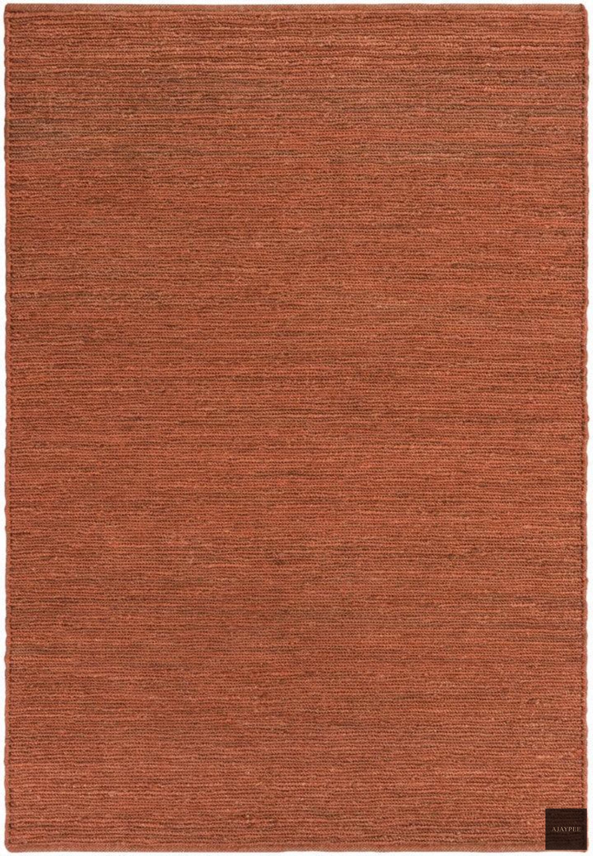 Hemp Hand Woven Rug _ Bricky Lines – Jute Flatweave handmade carpet by Ajaypee Carpets