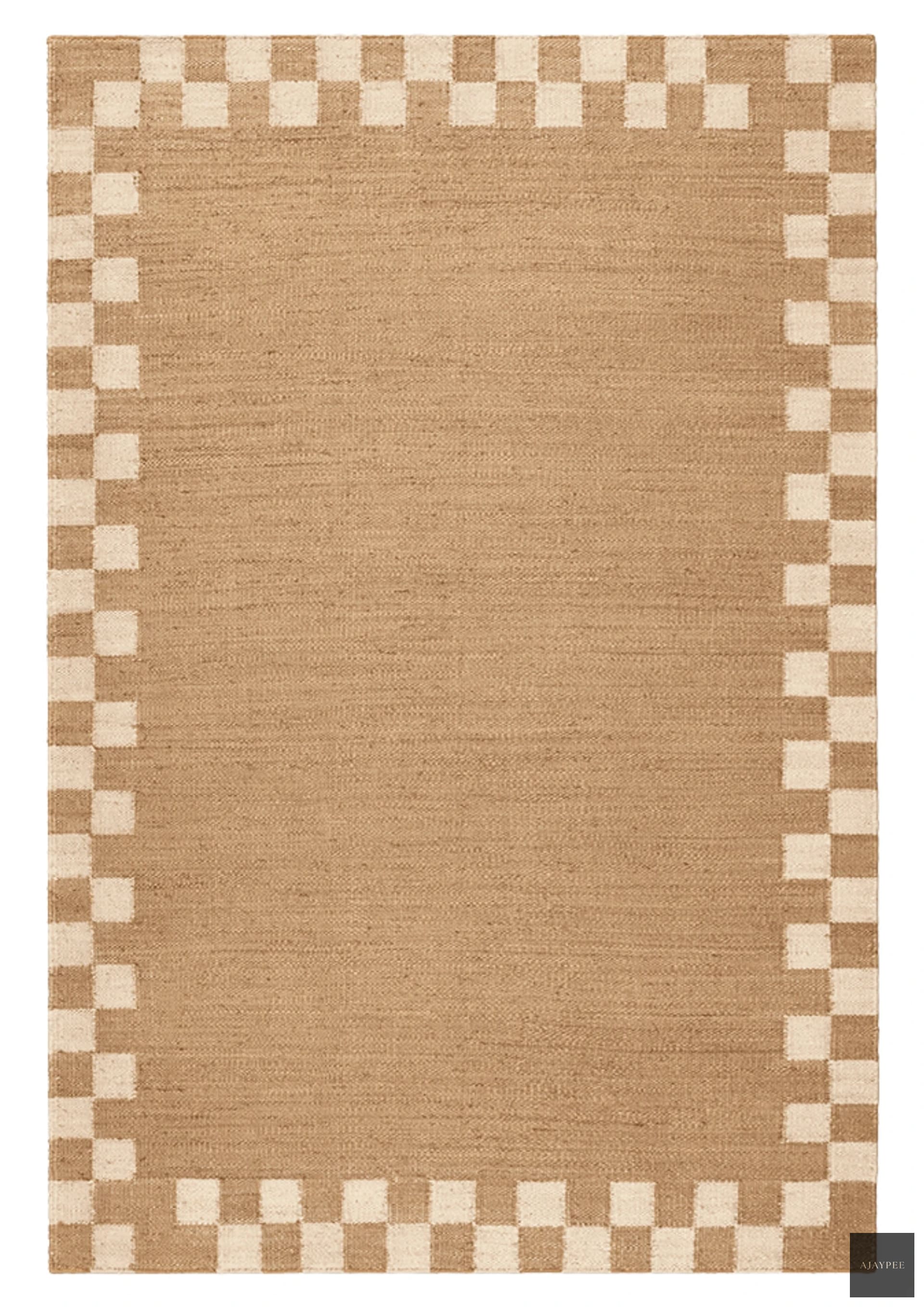 Hemp Hand Woven Rug _ Checo - Jute - Flatweave - Ajaypee Carpets