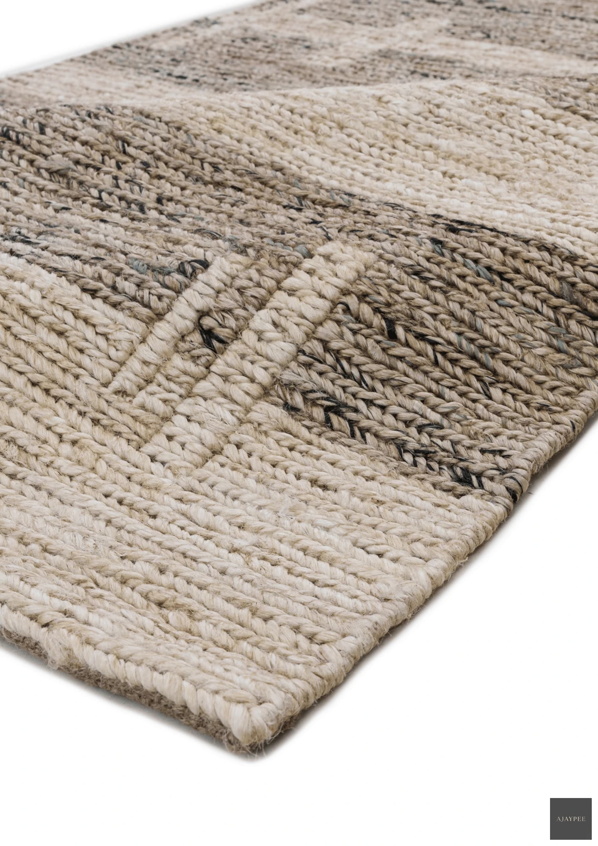 Hemp Hand Woven Rug _ Eco Layers - Jute - Flatweave - Ajaypee Carpets (Thumbnail 2)