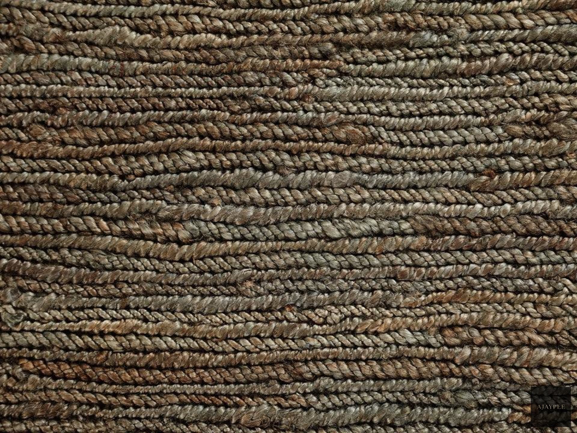 Hemp Hand Woven Rug _ Grey Lines - Jute - Flatweave - Ajaypee Carpets (Thumbnail 5)