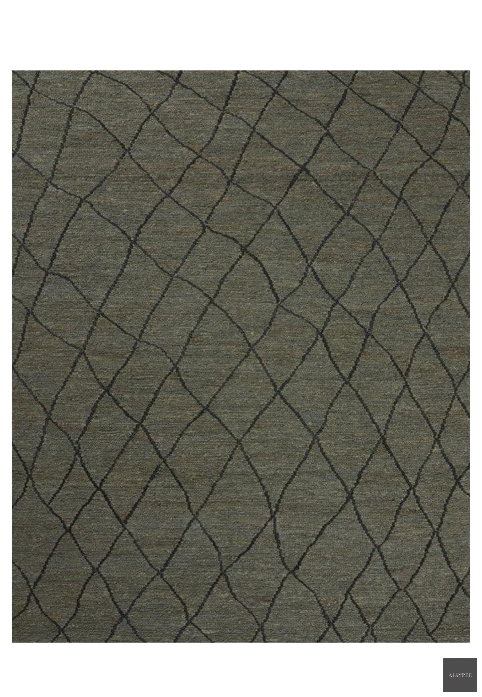 Hemp Hand Woven Rug _ Jade - Jute - Flatweave - Ajaypee Carpets