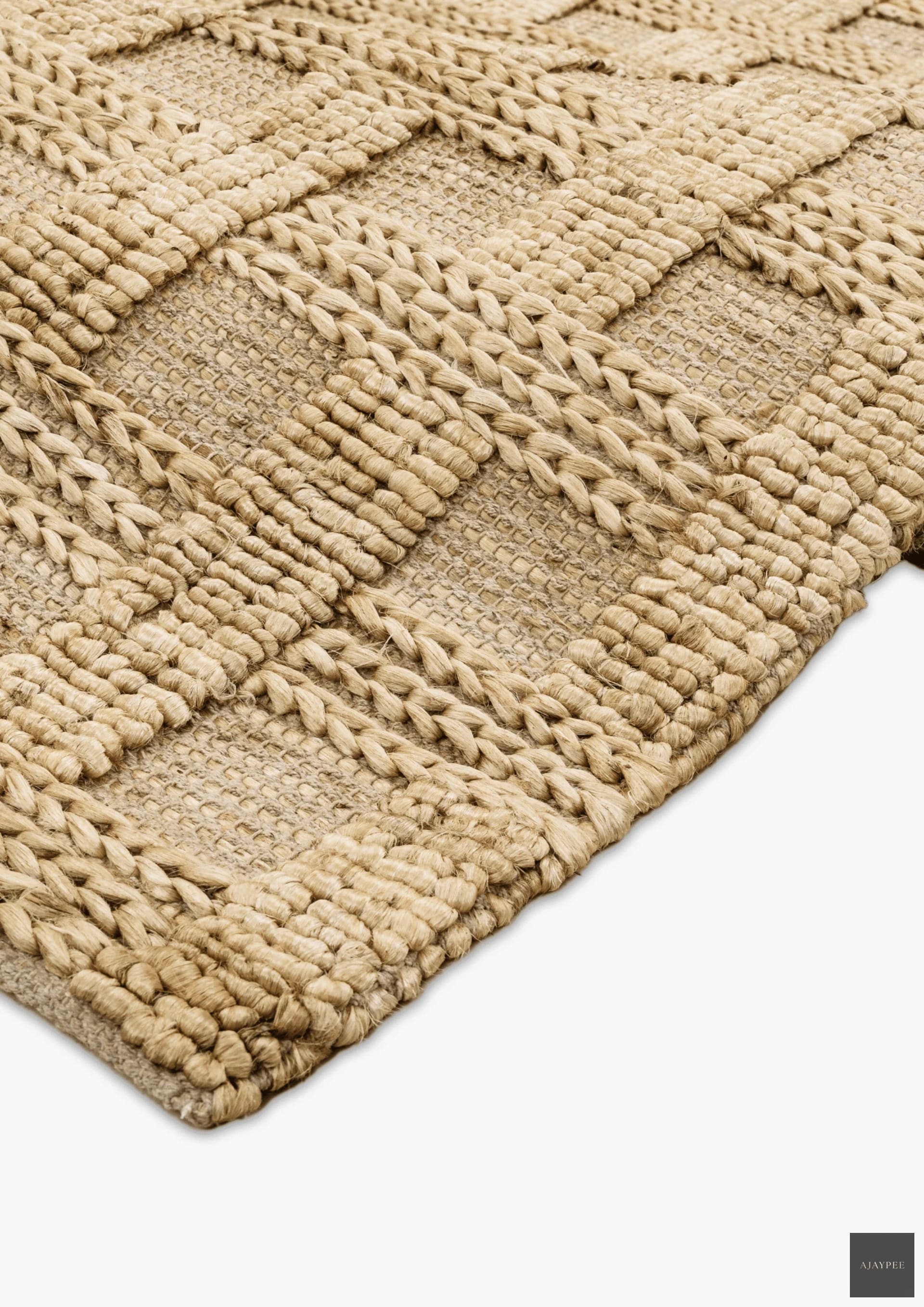 Hemp Hand Woven Rug _ Kikko - Jute - Flatweave - Ajaypee Carpets (Detail)