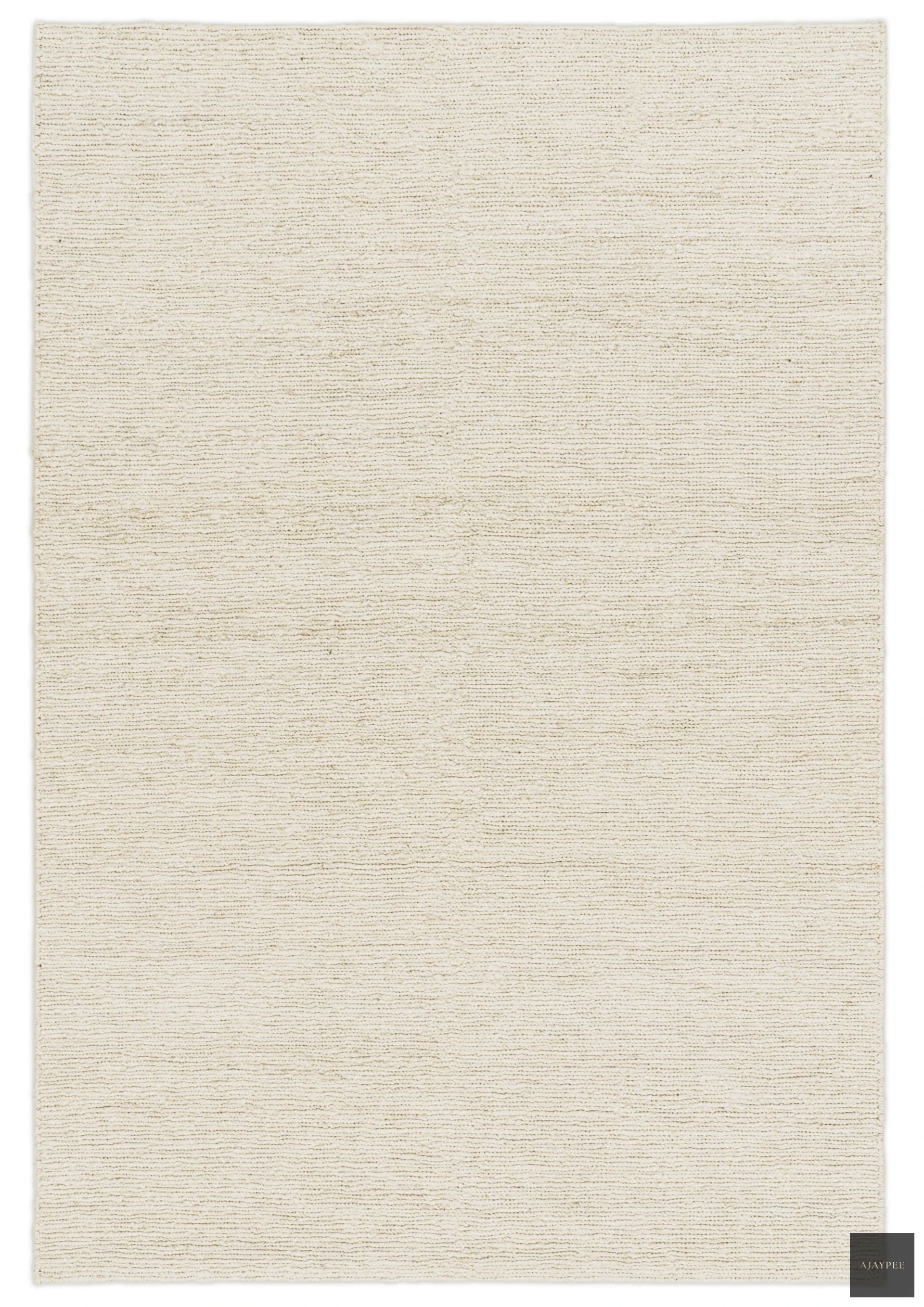 Hemp Hand Woven Rug _ White Lines - Jute - Flatweave - Ajaypee Carpets