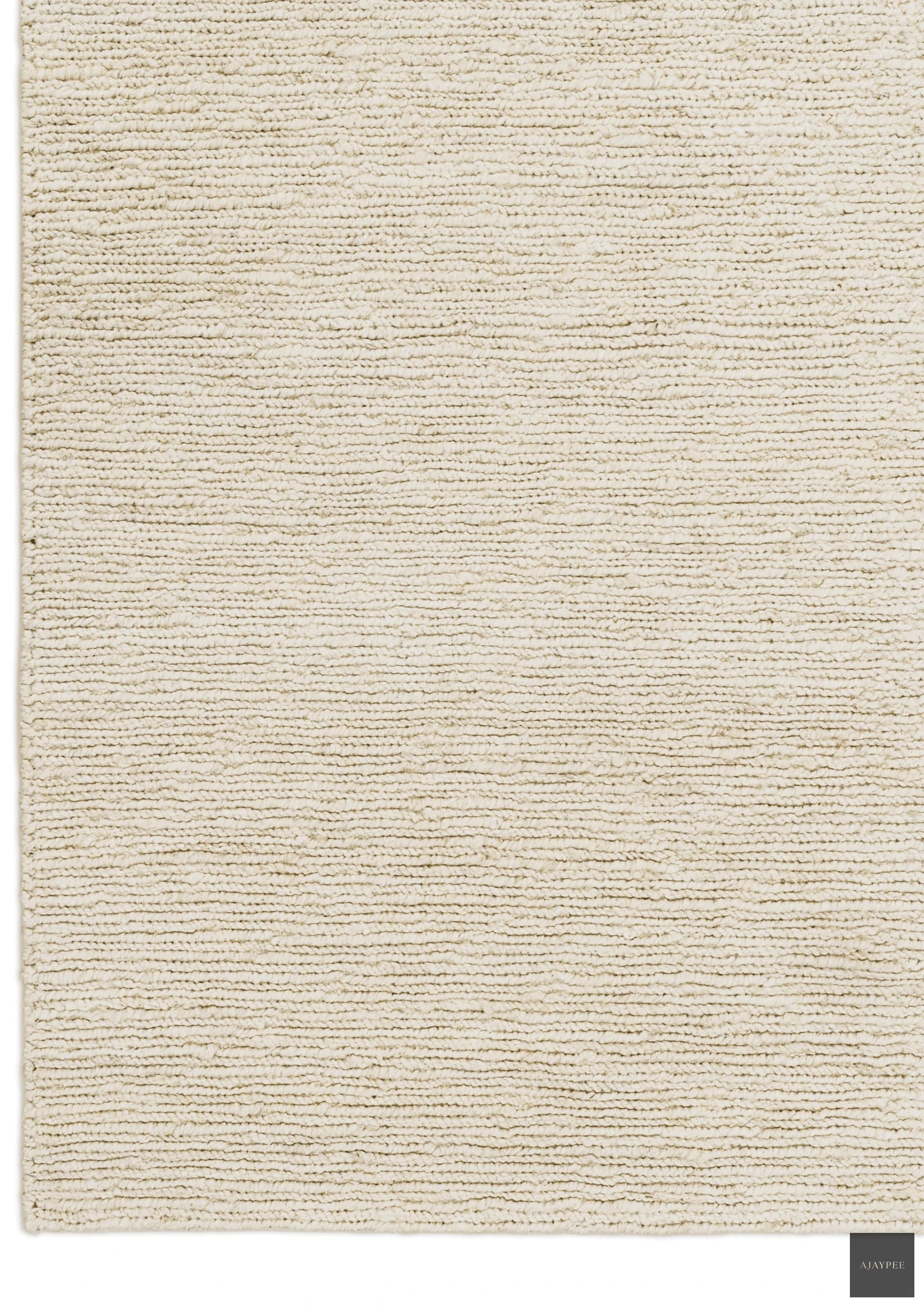 Hemp Hand Woven Rug _ White Lines - Jute - Flatweave - Ajaypee Carpets (Thumbnail 3)