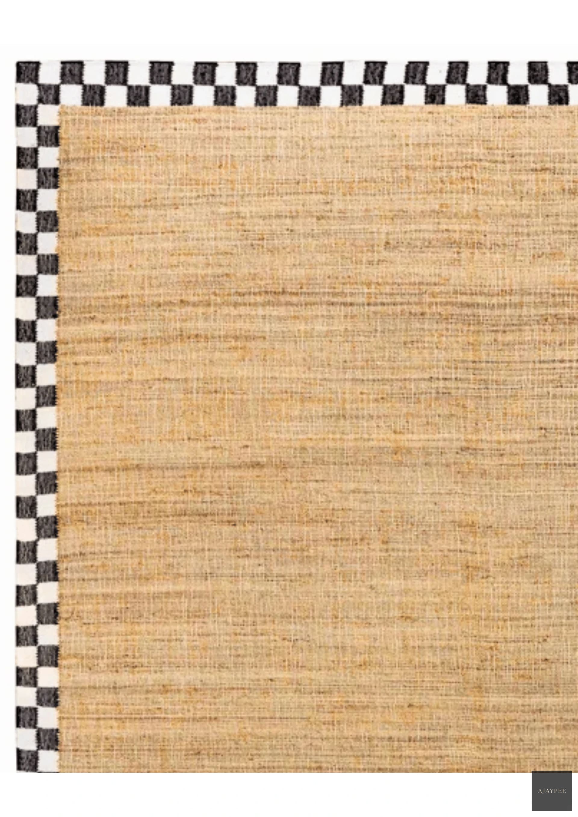 Hemp Hand Woven Rug _Noora - Jute - Flatweave - Ajaypee Carpets (Detail)