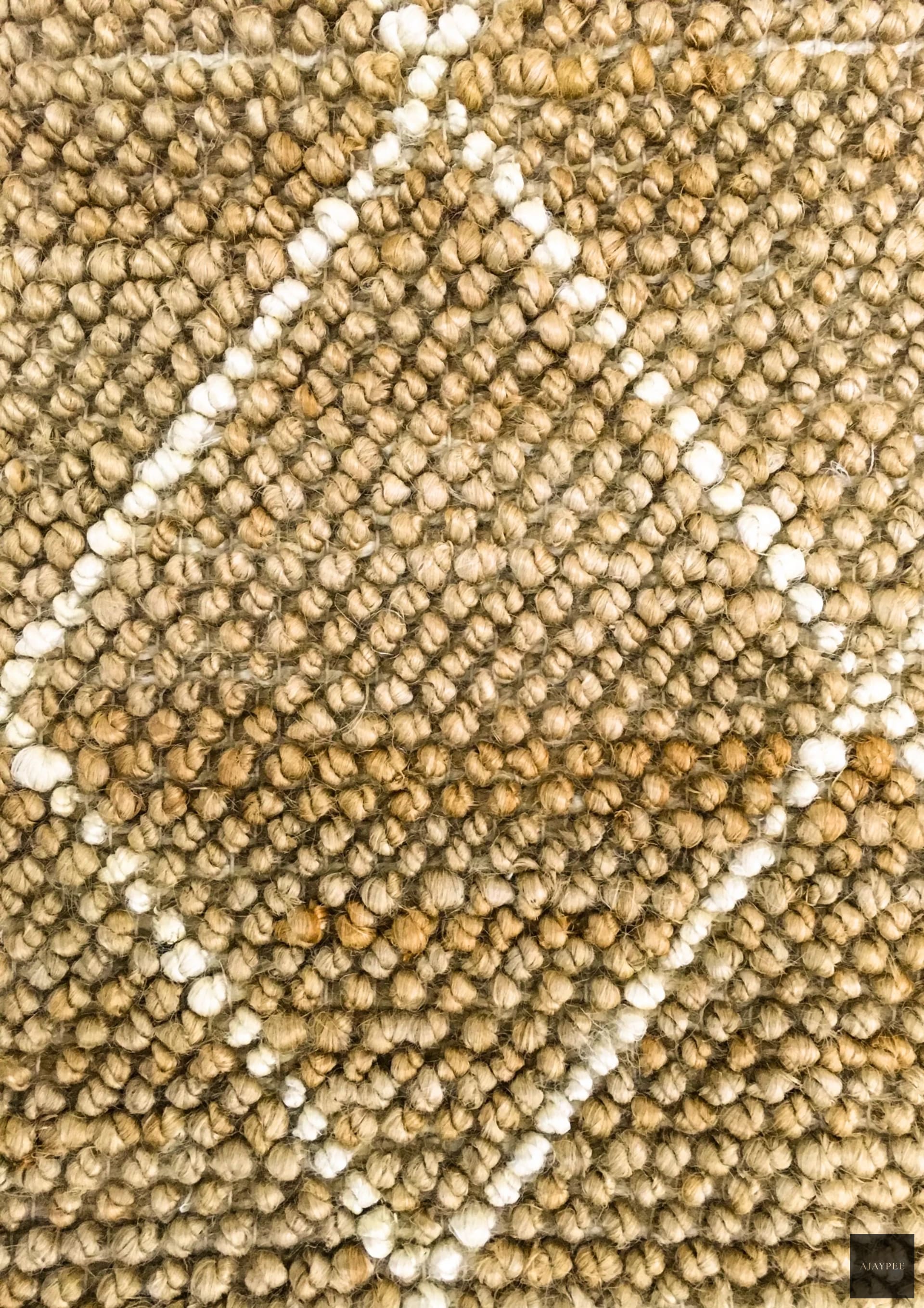 Hemp Hand Woven Rug: Loop Beni - Jute - Flatweave - Ajaypee Carpets (Thumbnail 3)