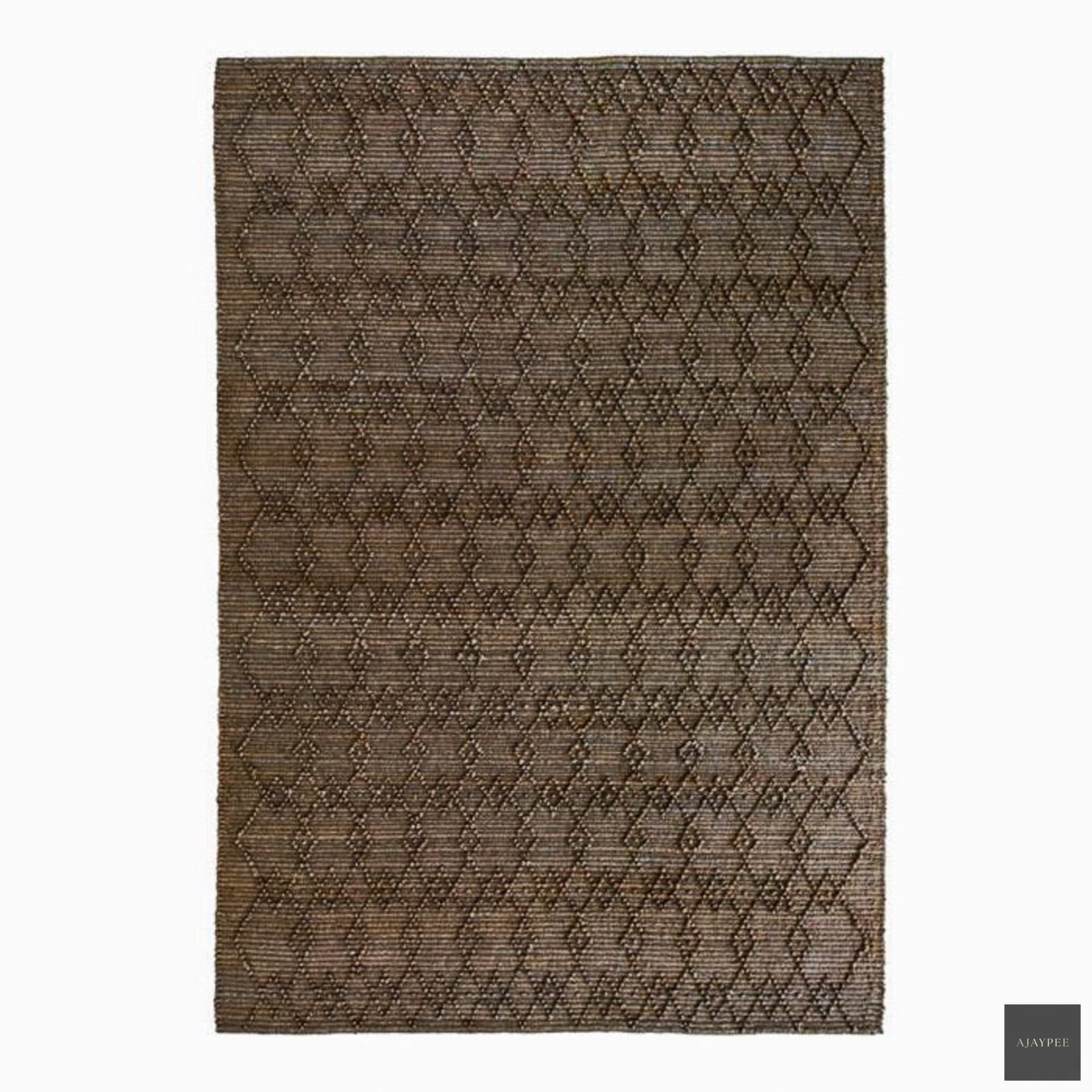 Hemp HandWoven Rug_Diamond  Loop - Jute - Hand Woven - Ajaypee Carpets (Thumbnail 2)