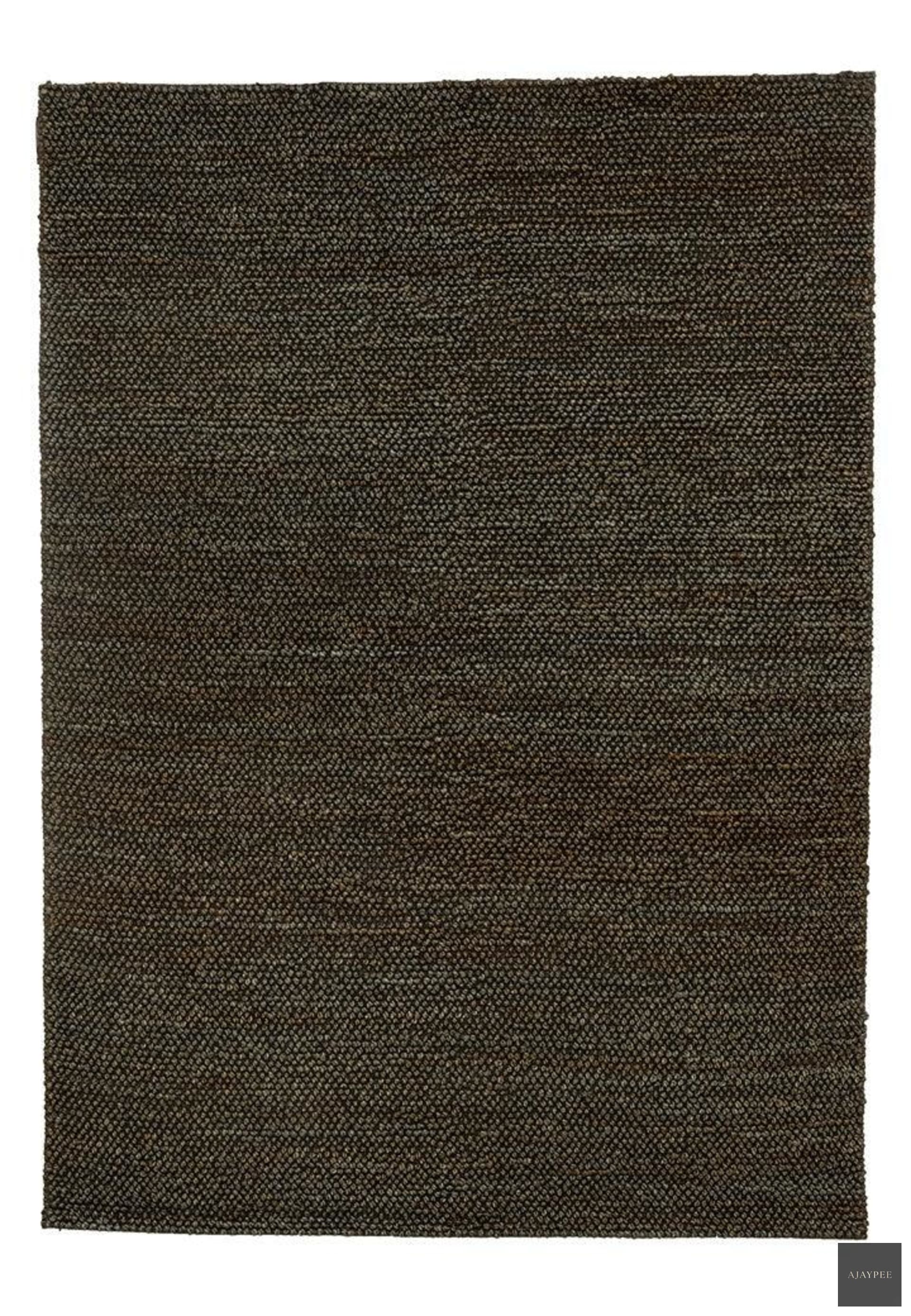 Hemp Hand Woven Rug: Grey Loop - Jute - Flatweave - Ajaypee Carpets