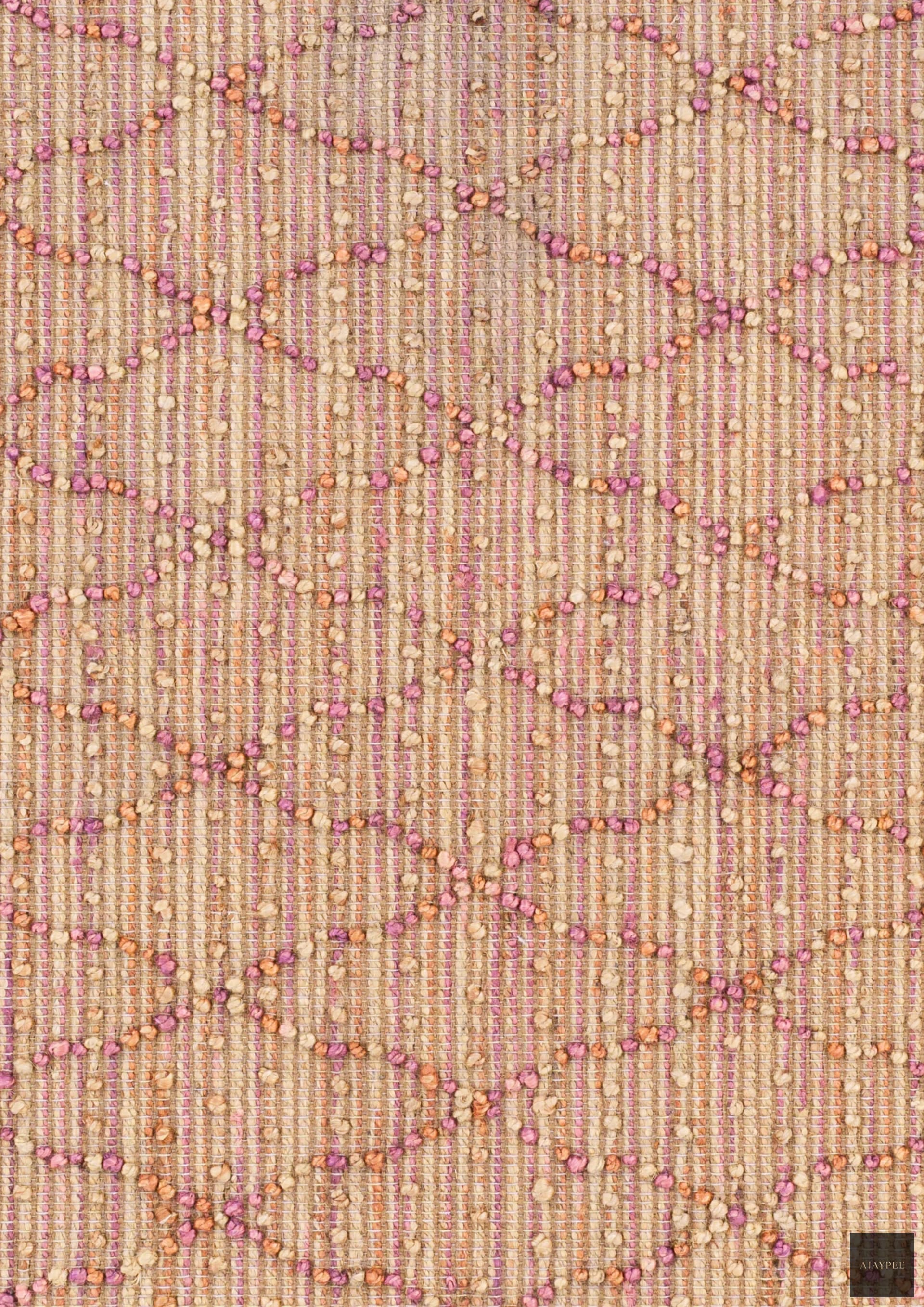 Hemp Hand Woven Rug Loop : Oxfo Pink - Jute - Hand Woven - Ajaypee Carpets (Thumbnail 4)