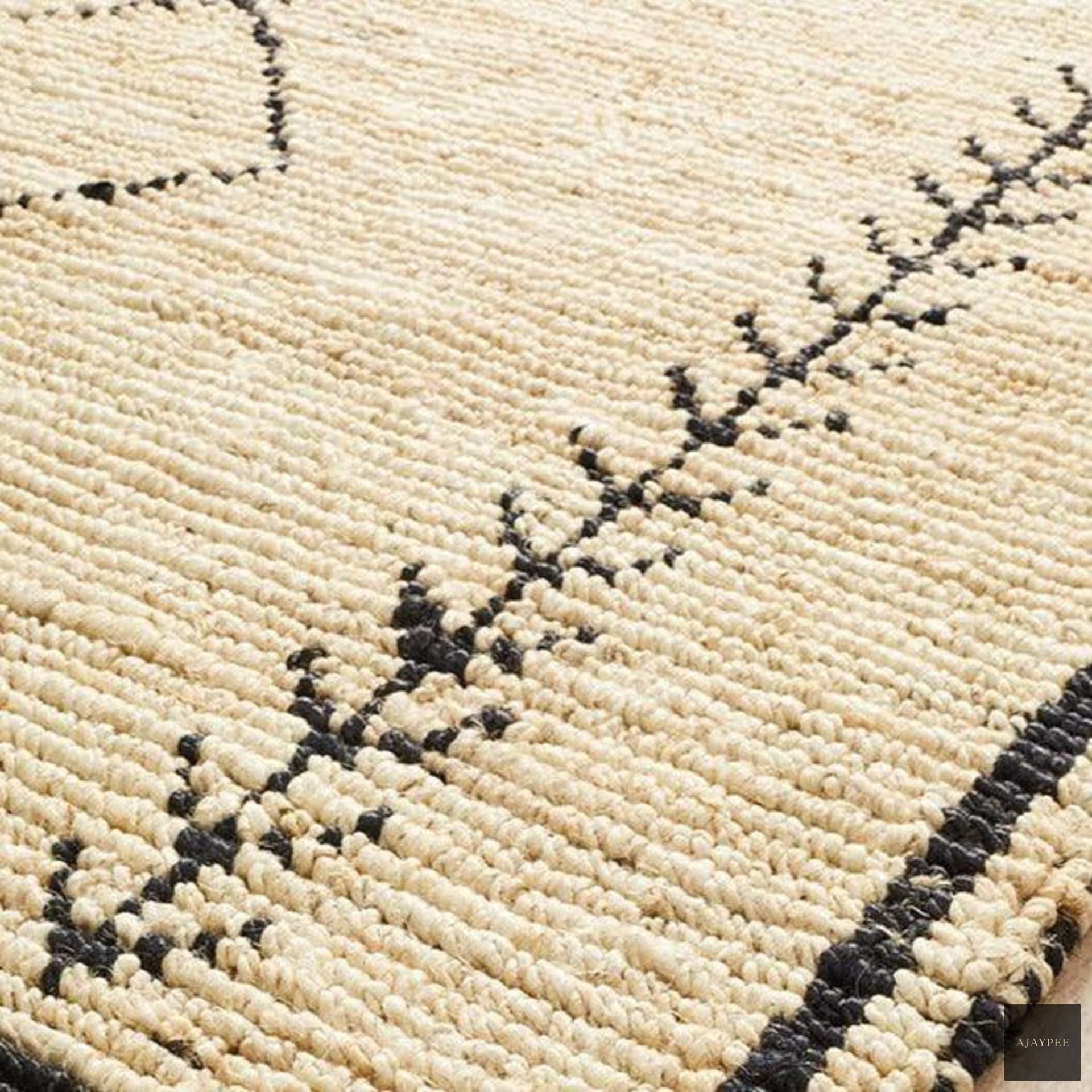 Hemp Hand Woven Rug Loop_ Maven - Jute - Flatweave - Ajaypee Carpets (Detail)