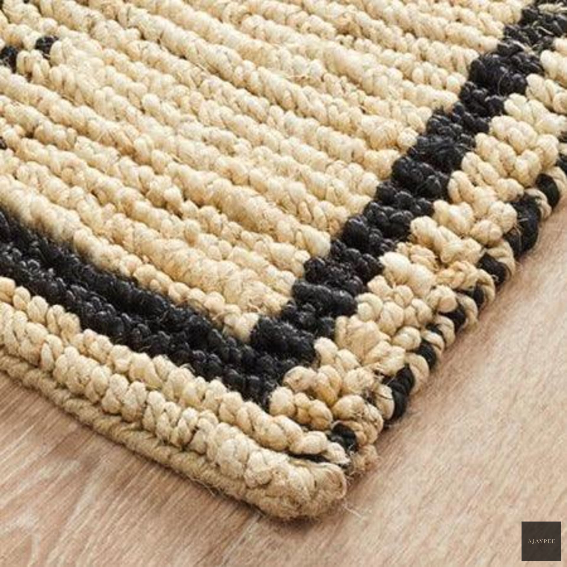 Hemp Hand Woven Rug Loop_ Maven - Jute - Flatweave - Ajaypee Carpets (Thumbnail 3)