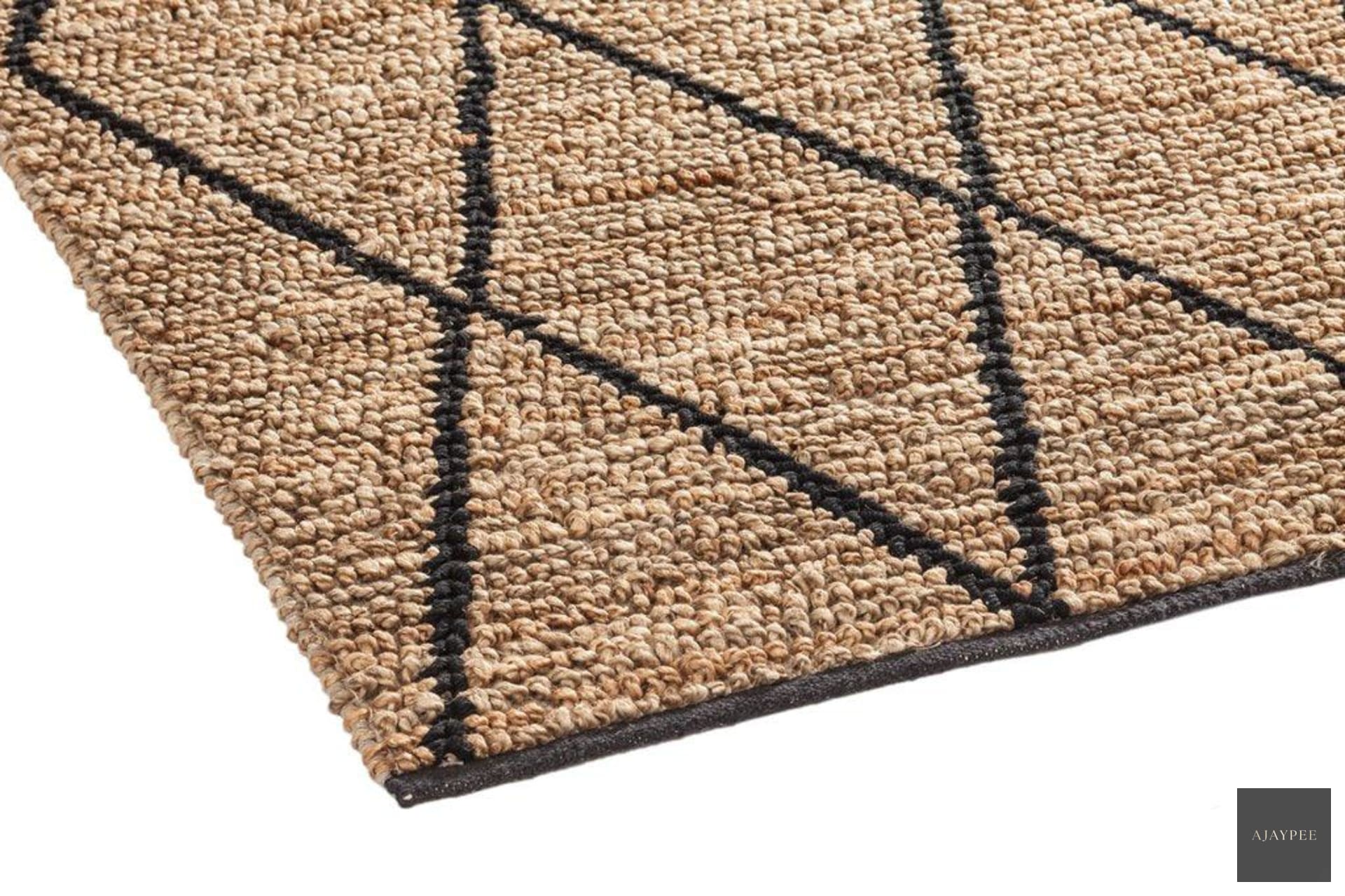 Hemp Hand Woven Rug Loop_ Oxford - Jute - Flatweave - Ajaypee Carpets (Thumbnail 3)