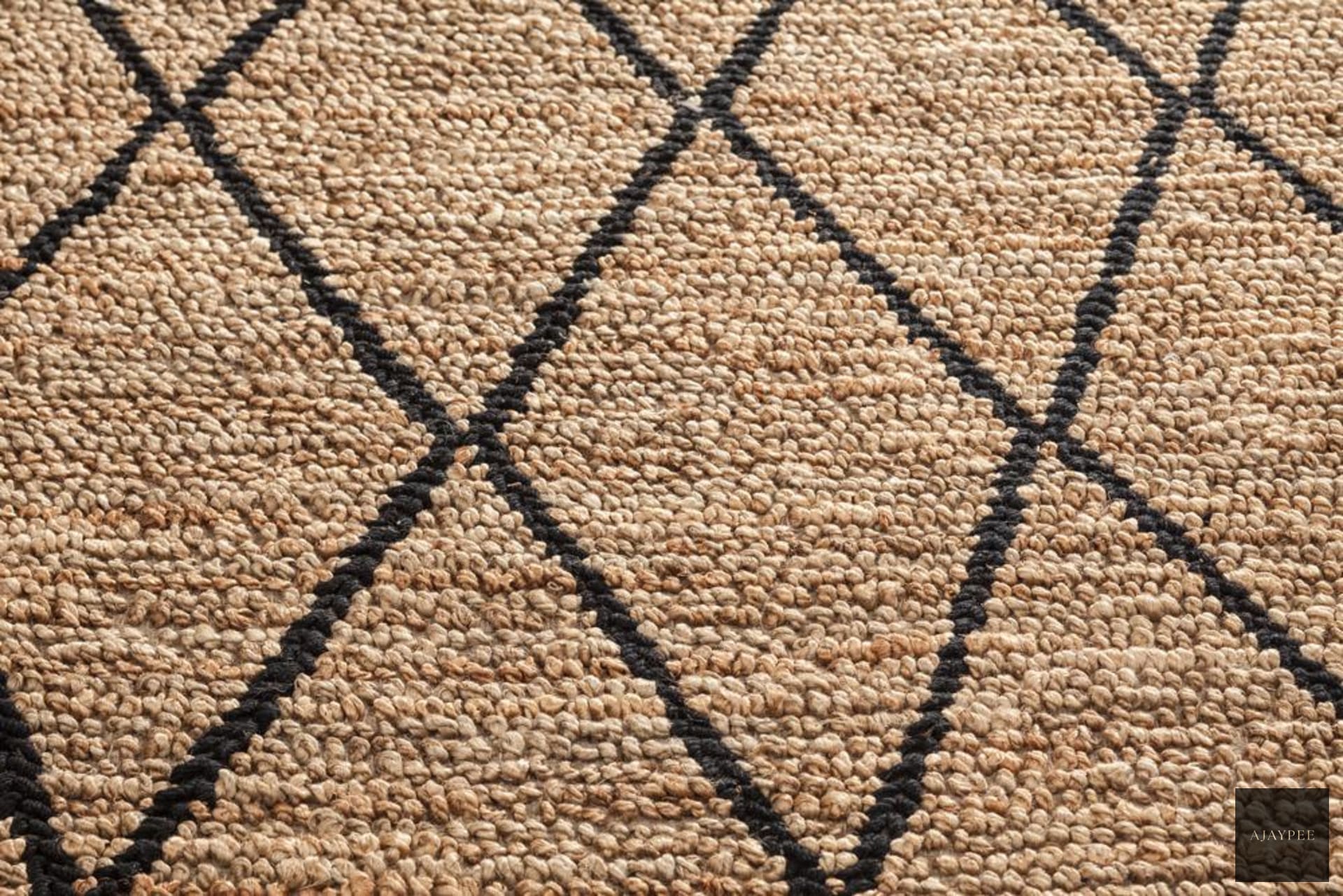 Hemp Hand Woven Rug Loop_ Oxford - Jute - Flatweave - Ajaypee Carpets (Thumbnail 5)