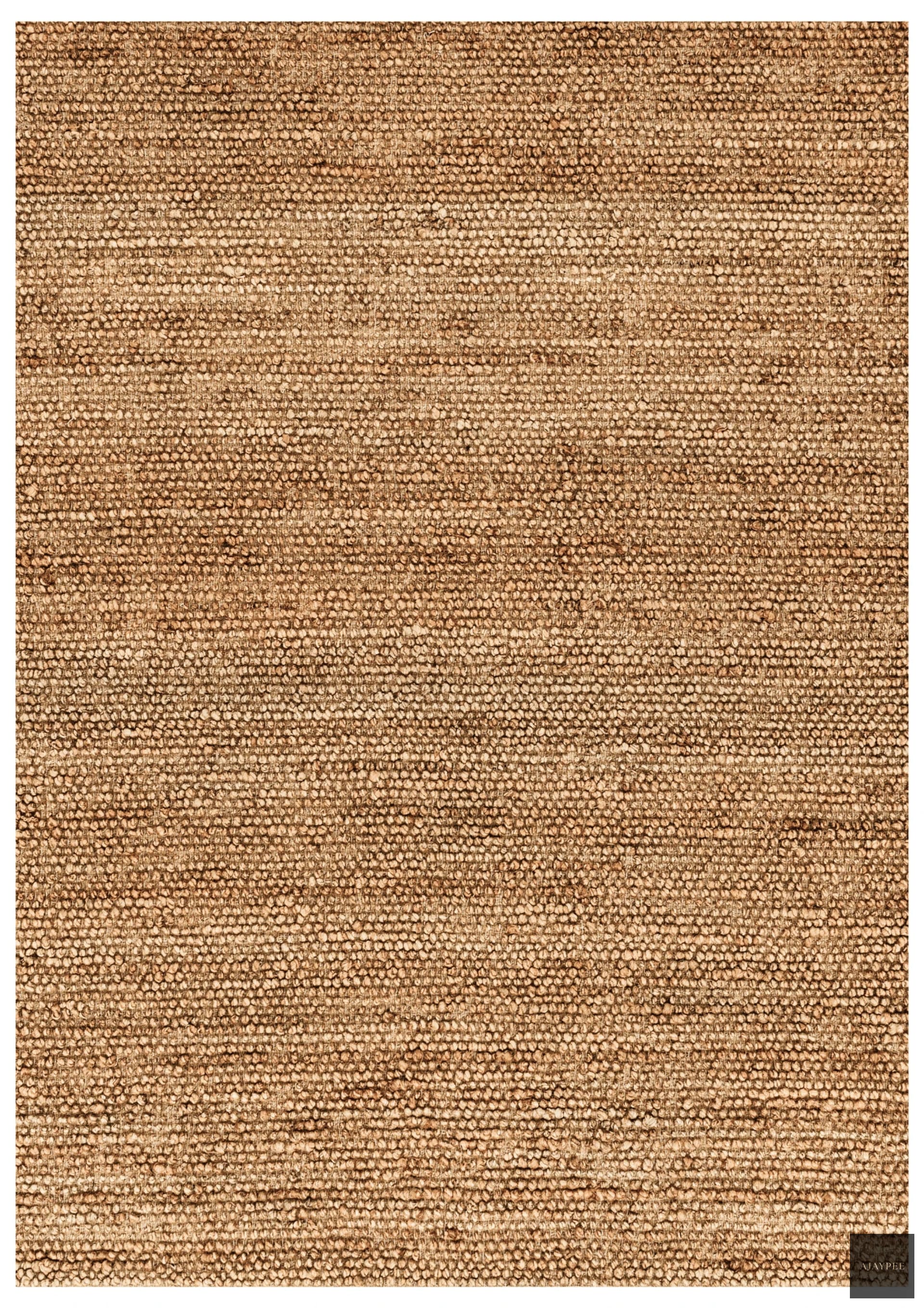Hemp Hand Woven Rug: Natural Loop – Jute Hand Woven handmade carpet by Ajaypee Carpets