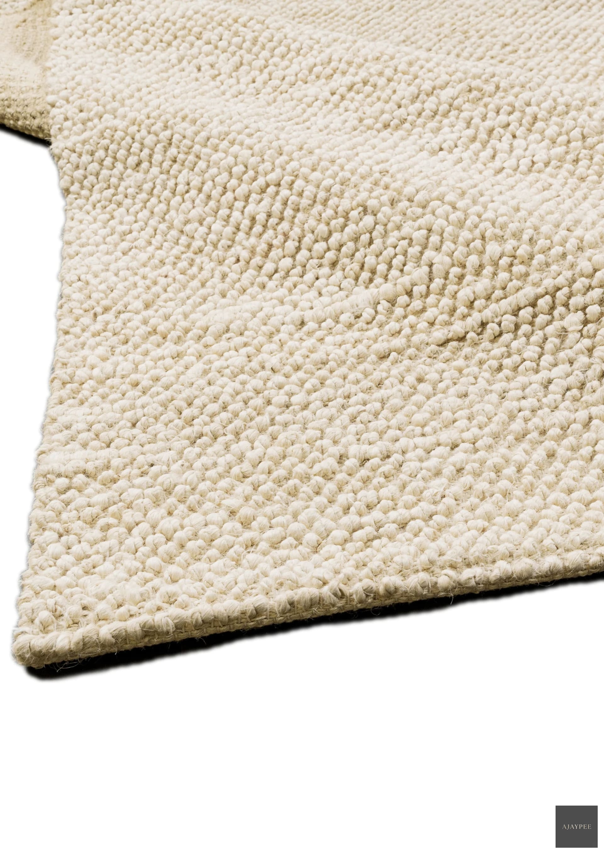 Hemp Hand Woven Rug - Chalked Loop - Jute - Hand Woven - Ajaypee Carpets (Detail)