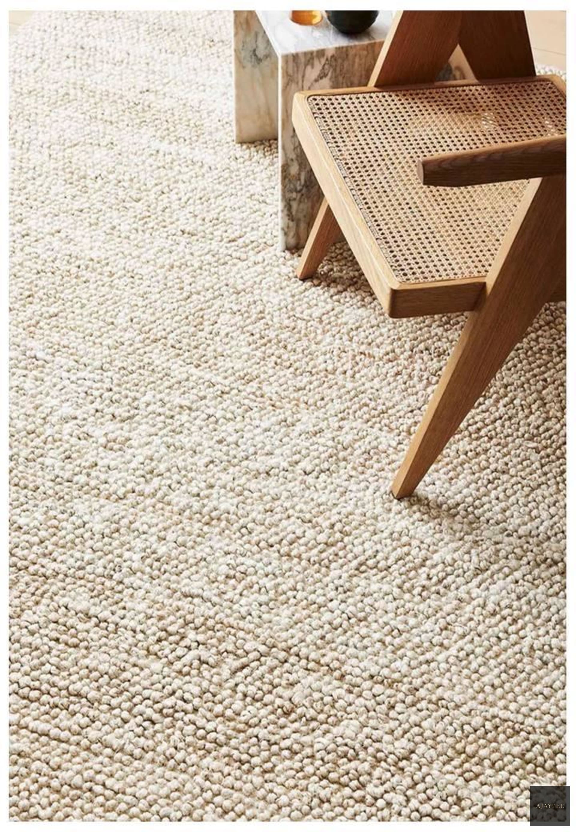 Hemp Hand Woven Rug - Chalked Loop - Jute - Hand Woven - Ajaypee Carpets (Thumbnail 3)