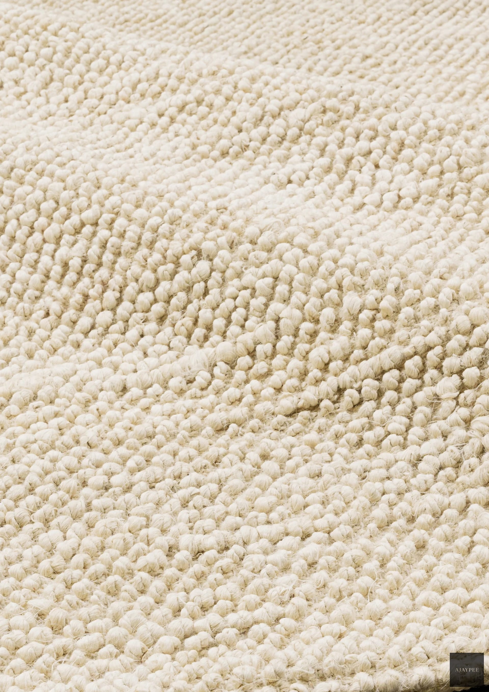 Hemp Hand Woven Rug - Chalked Loop - Jute - Hand Woven - Ajaypee Carpets (Thumbnail 4)