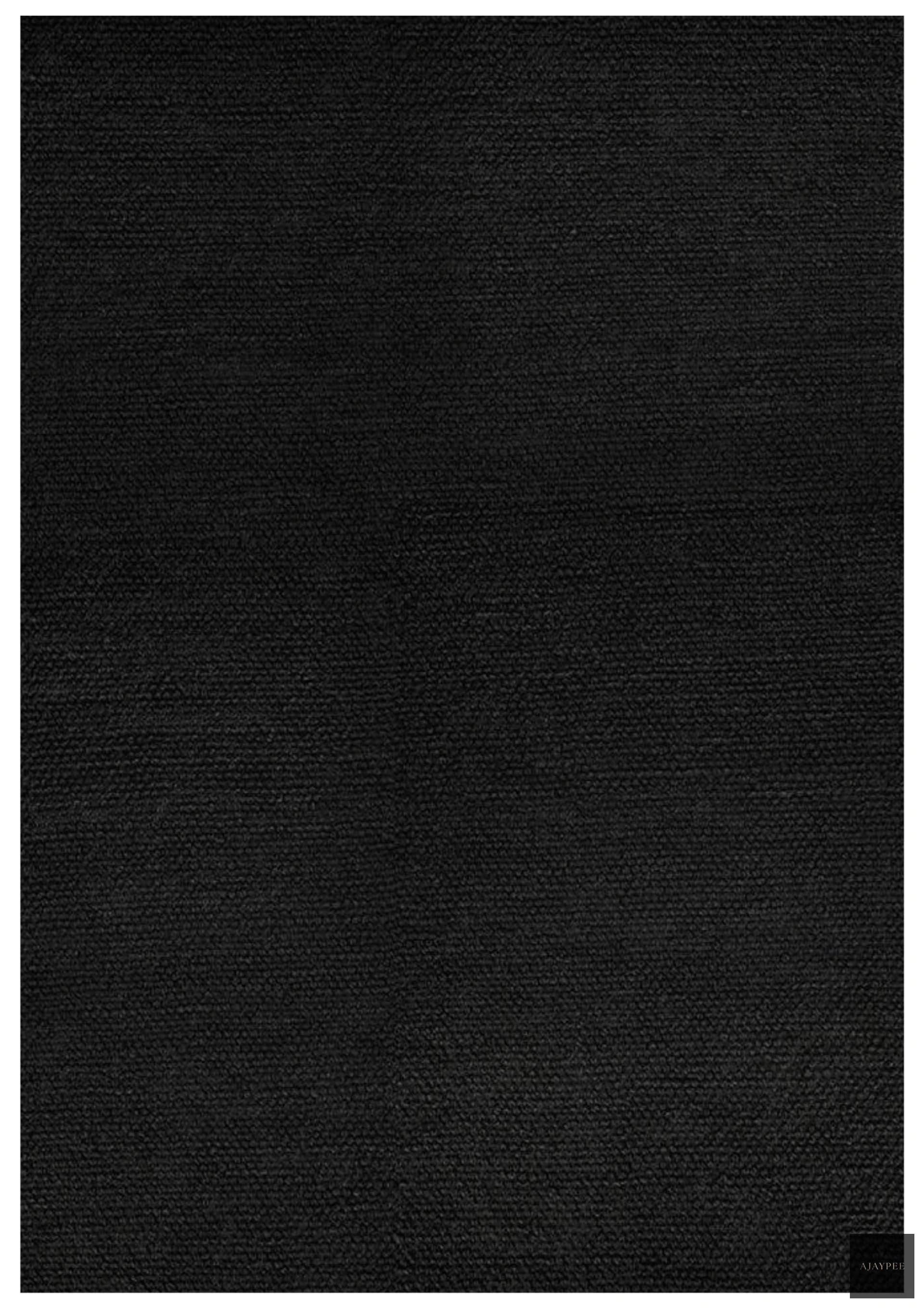 Hemp Hand Woven Rug: Black Loop – Jute Hand Woven handmade carpet by Ajaypee Carpets