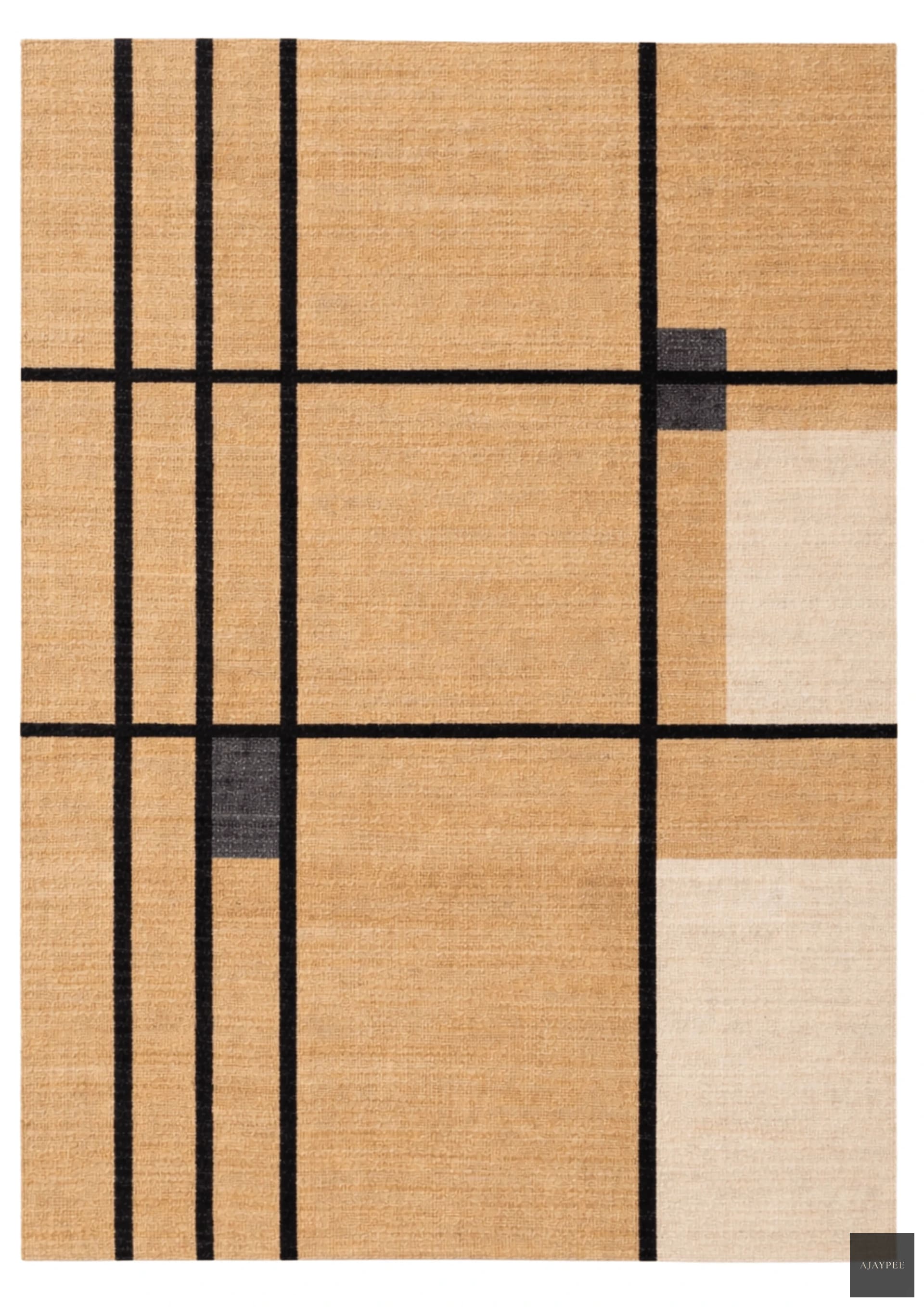 Hemp Handwoven Panja Rug_ Ruteline – Jute Hand Woven handmade carpet by Ajaypee Carpets